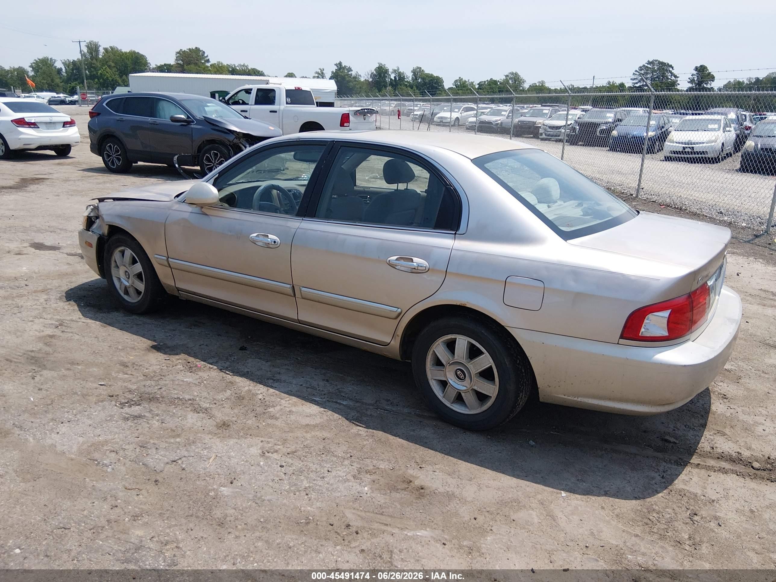 2004 Kia Optima Ex/lx Champagne vin: KNAGD126545316817