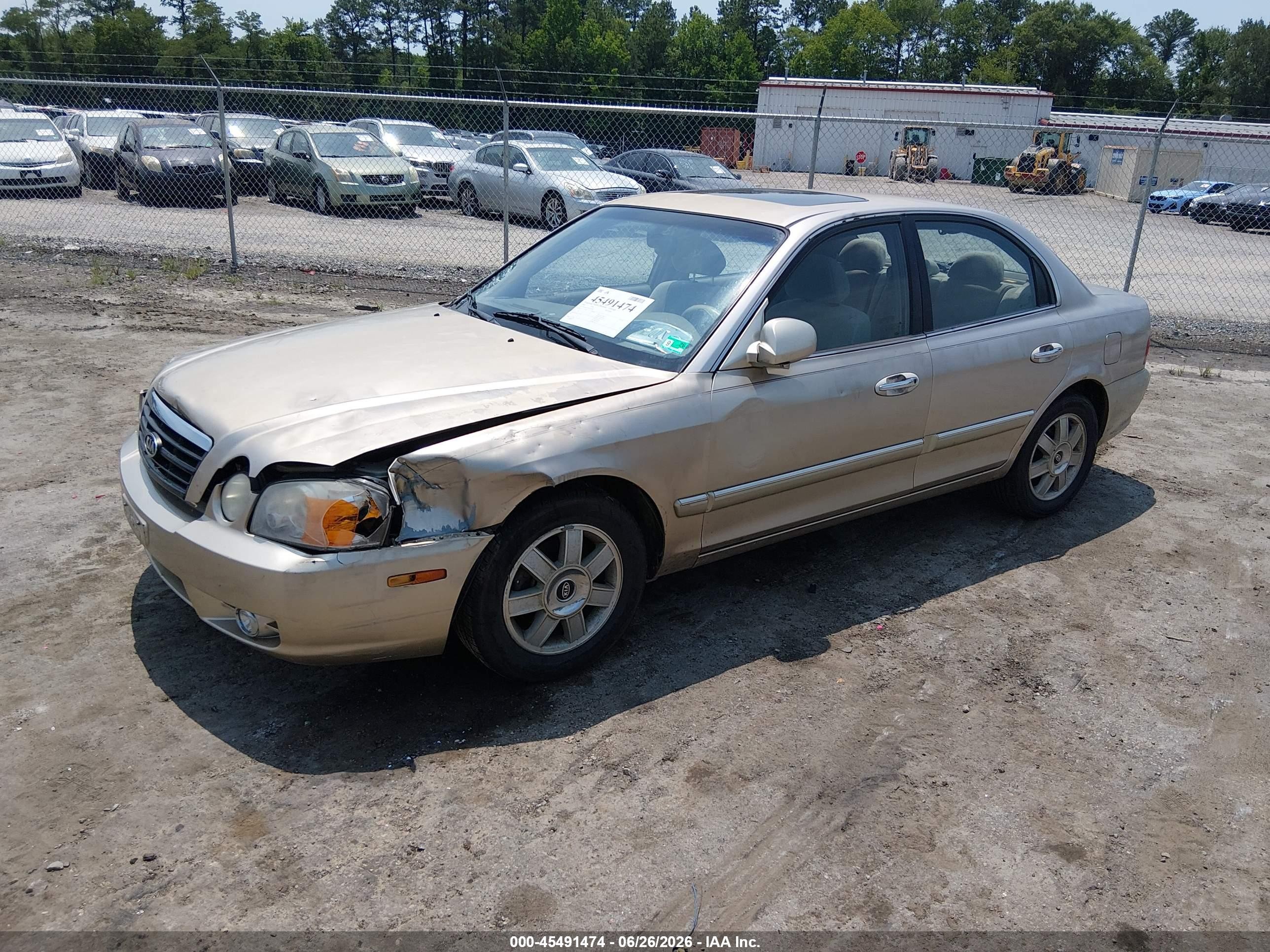 2004 Kia Optima Ex/lx Champagne vin: KNAGD126545316817