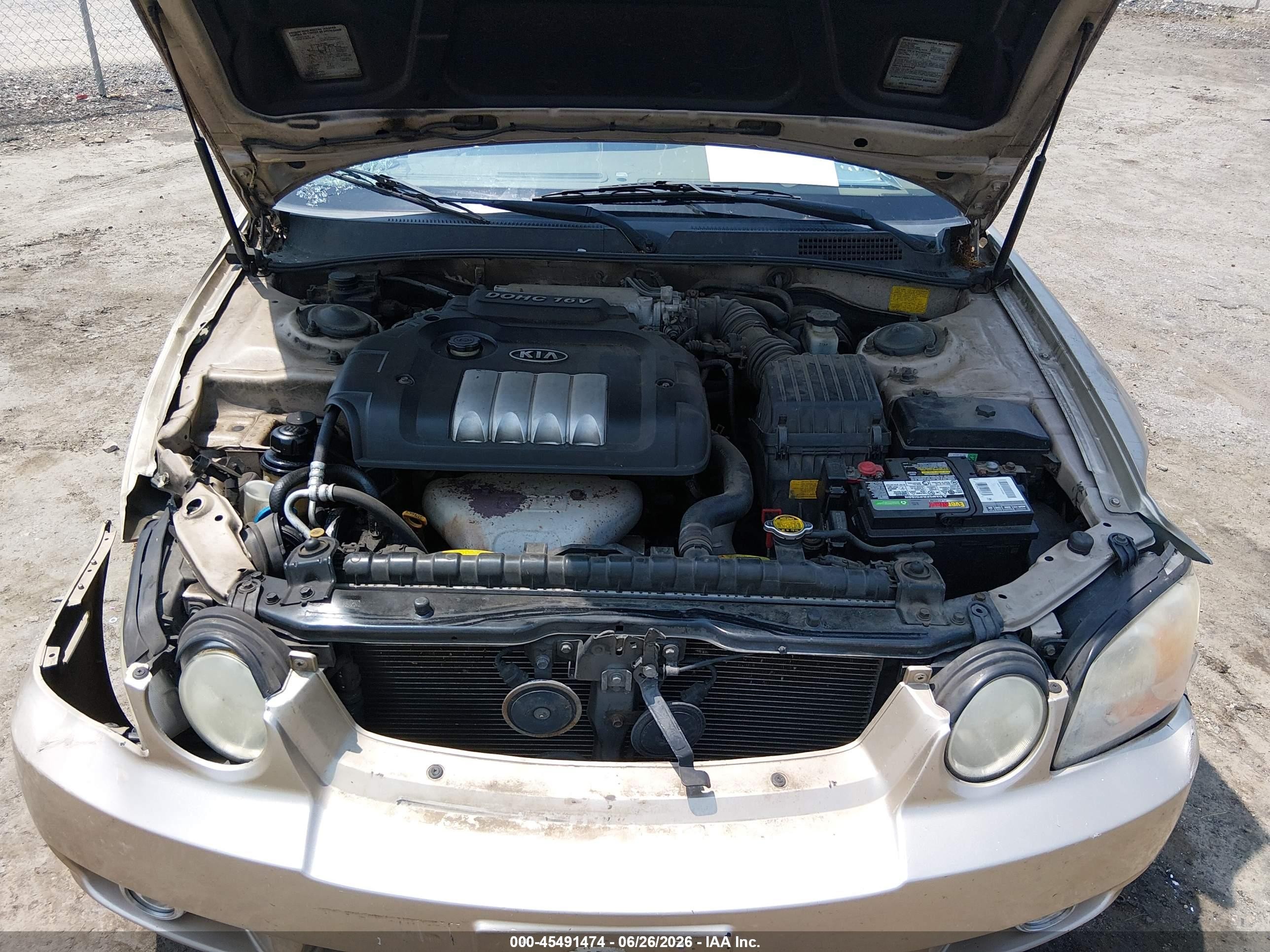2004 Kia Optima Ex/lx Champagne vin: KNAGD126545316817