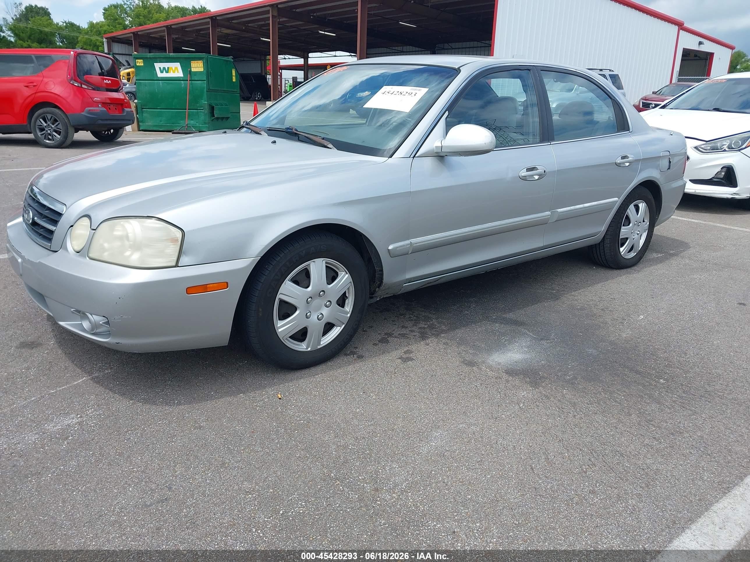 2005 Kia Optima Ex/lx Silver vin: KNAGD126555387856