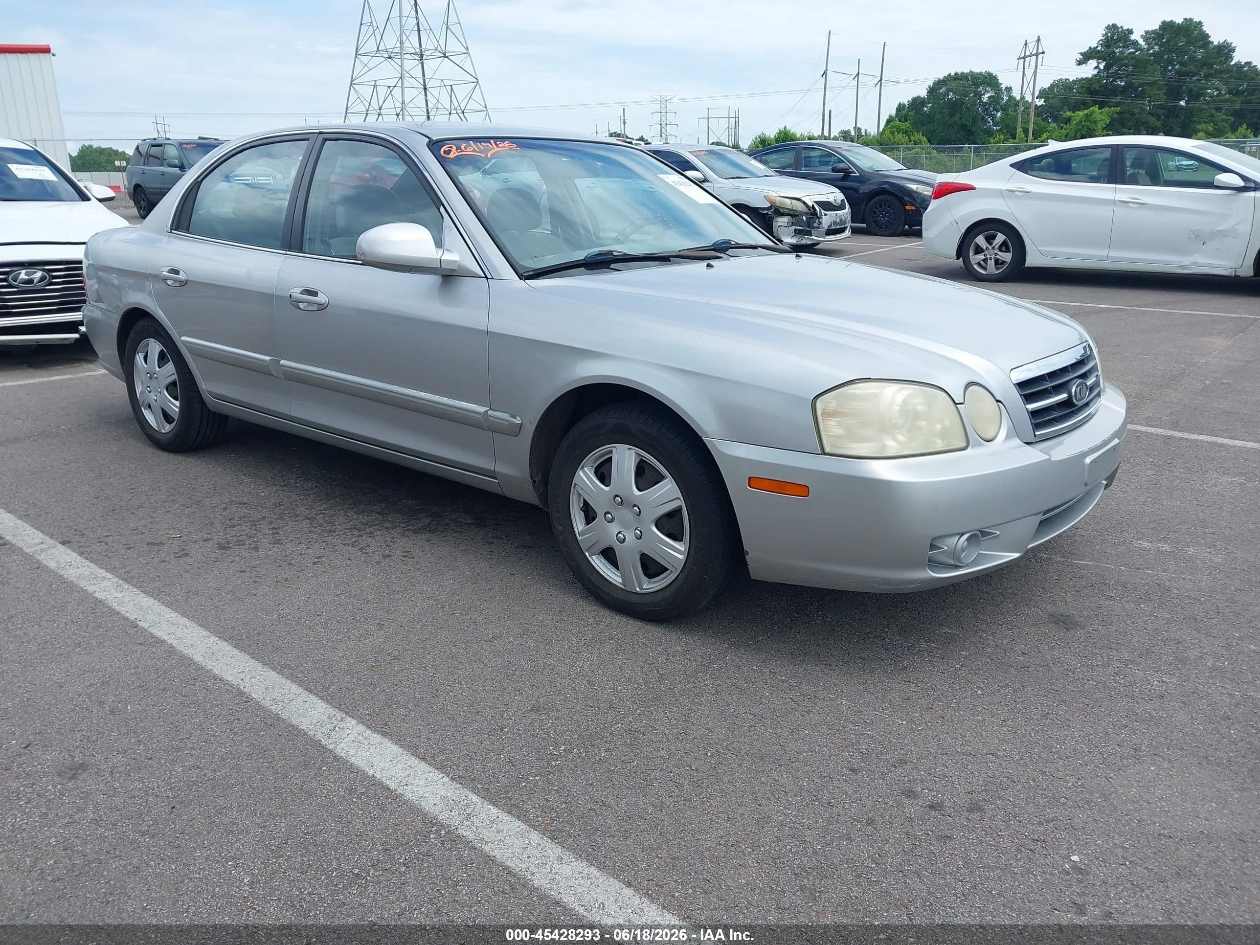 2005 Kia Optima Ex/lx Silver vin: KNAGD126555387856