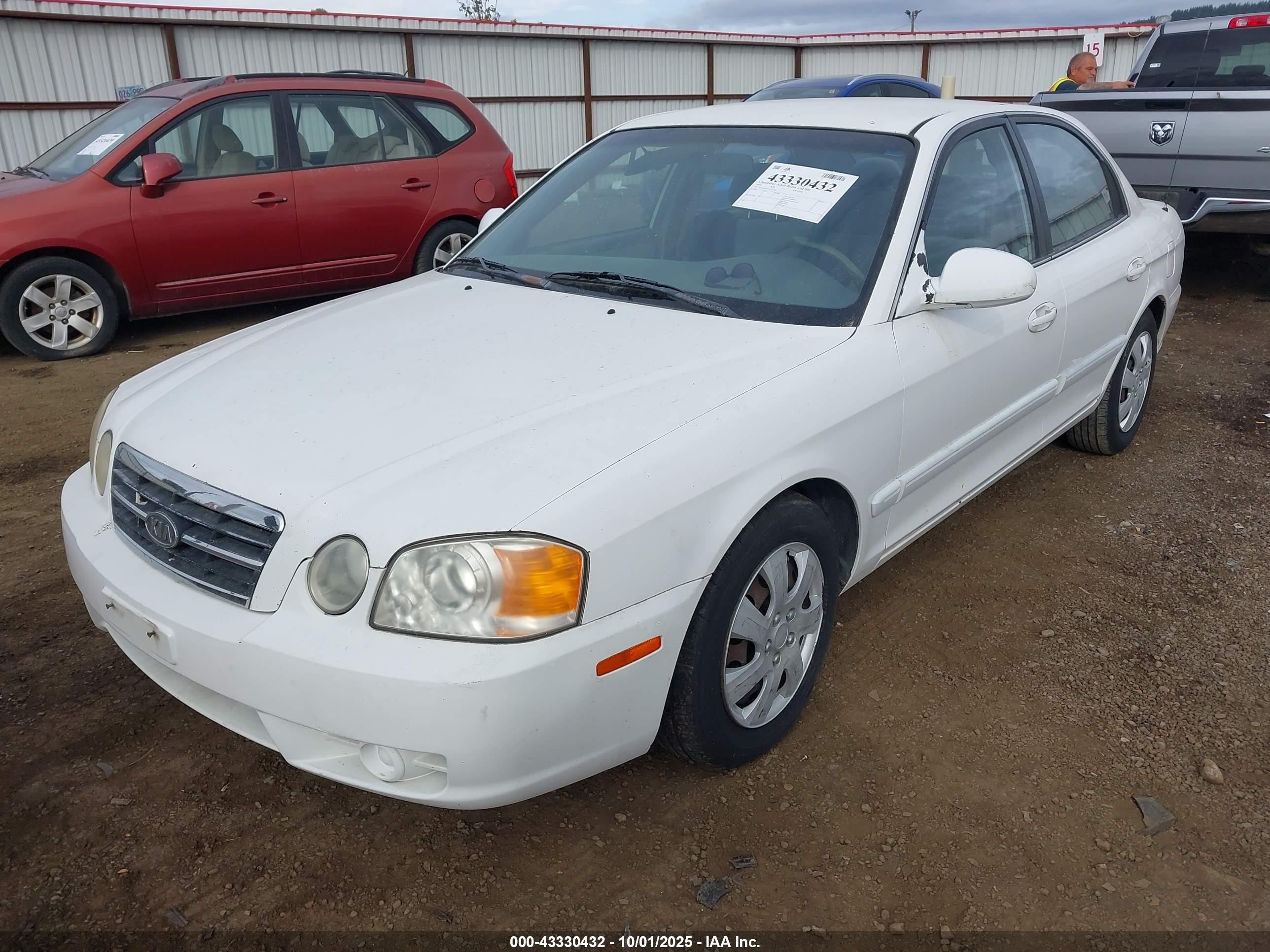 2004 Kia Optima Ex/lx White vin: KNAGD126645255736