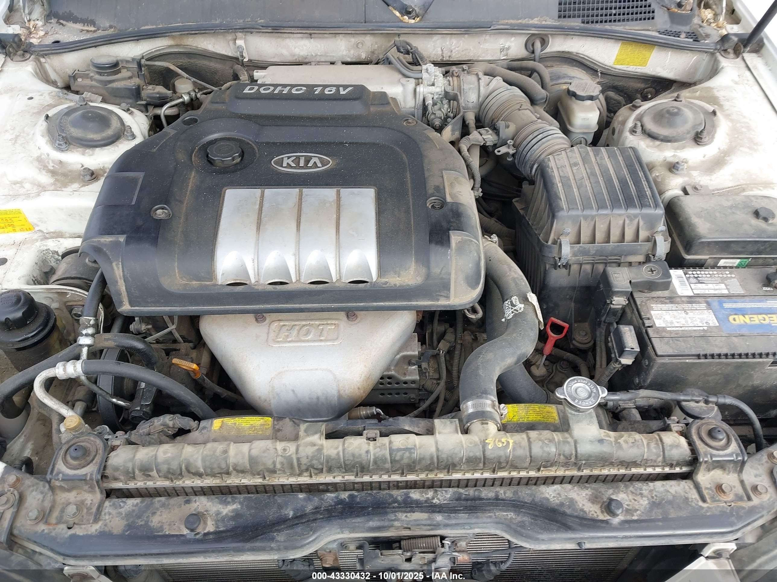 2004 Kia Optima Ex/lx White vin: KNAGD126645255736