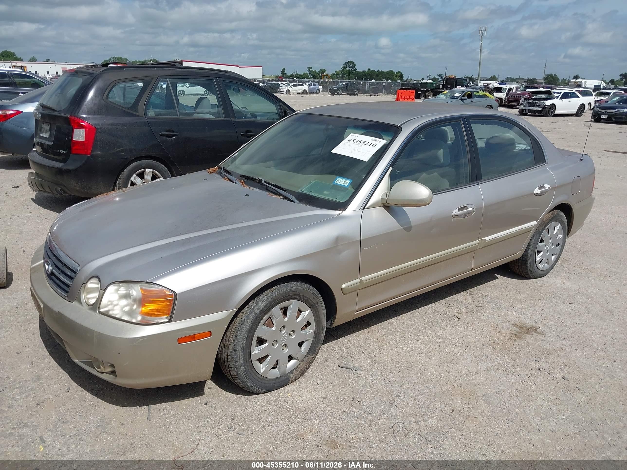 2004 Kia Optima Ex/lx Золотой vin: KNAGD126645294519