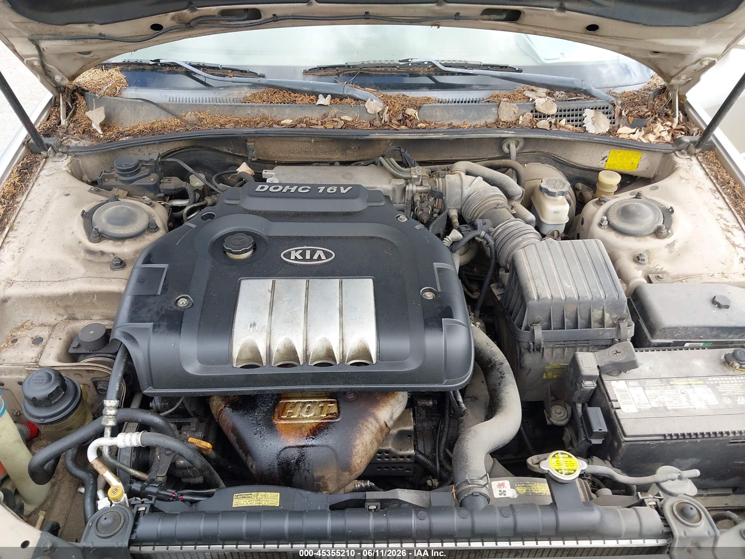 2004 Kia Optima Ex/lx Золотой vin: KNAGD126645294519