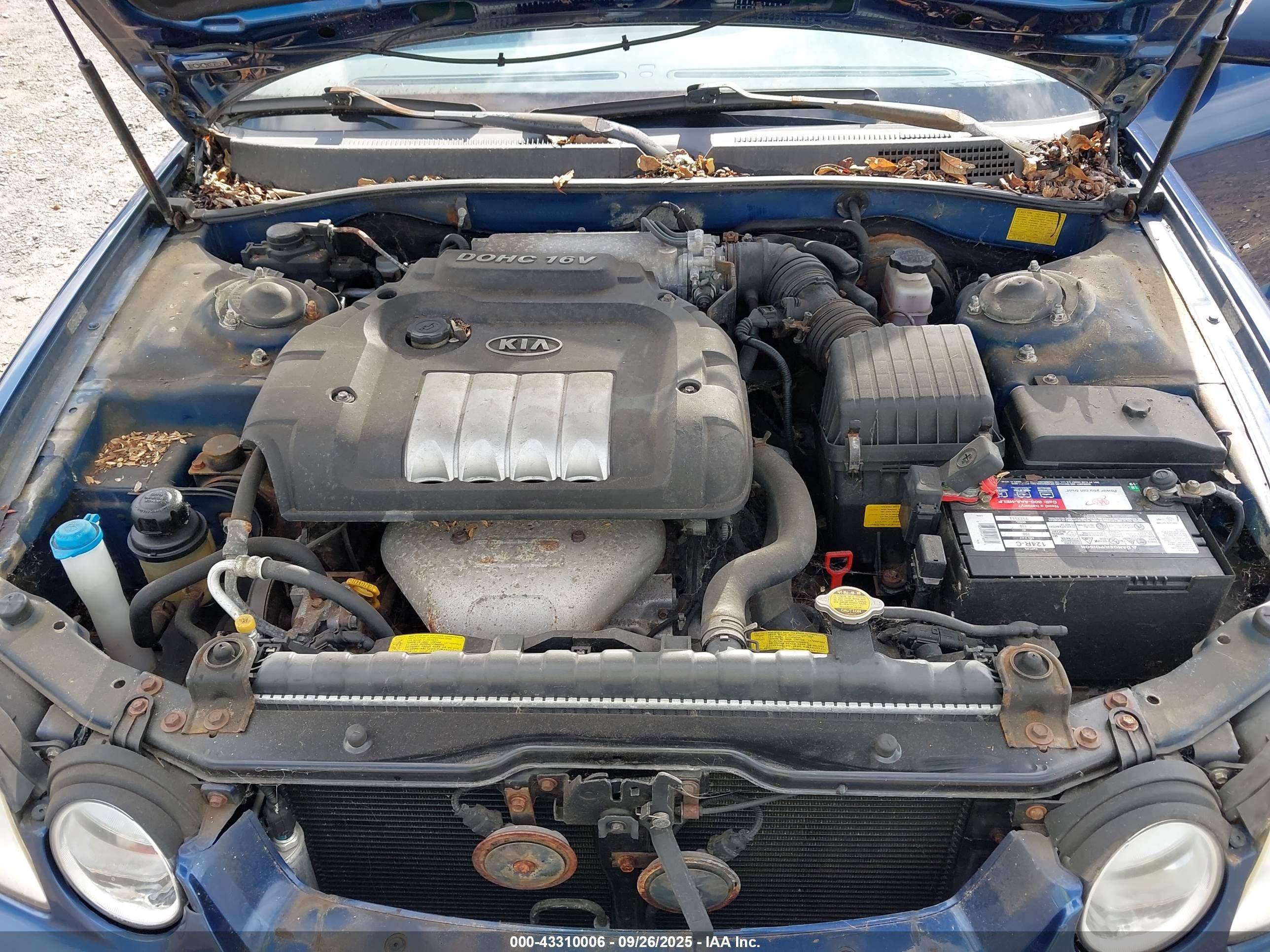 2004 Kia Optima Ex/lx Синий vin: KNAGD126645308208