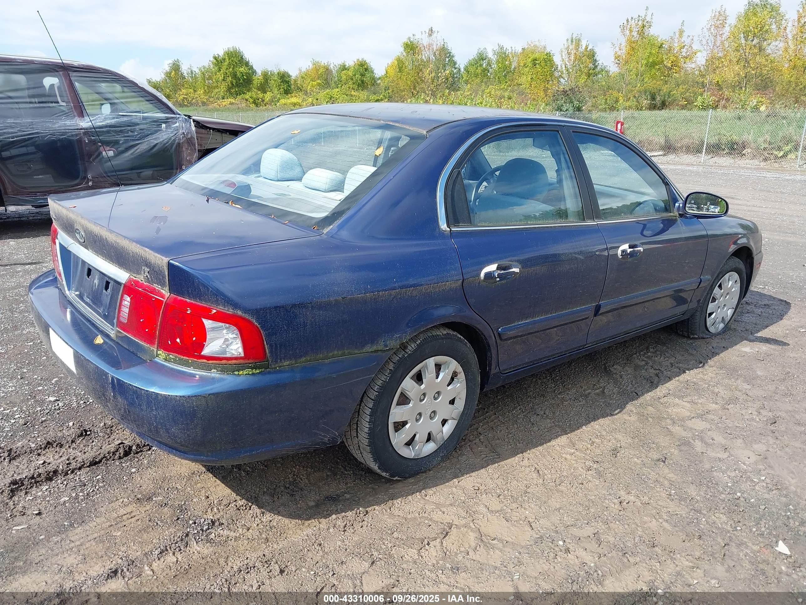 2004 Kia Optima Ex/lx Синий vin: KNAGD126645308208