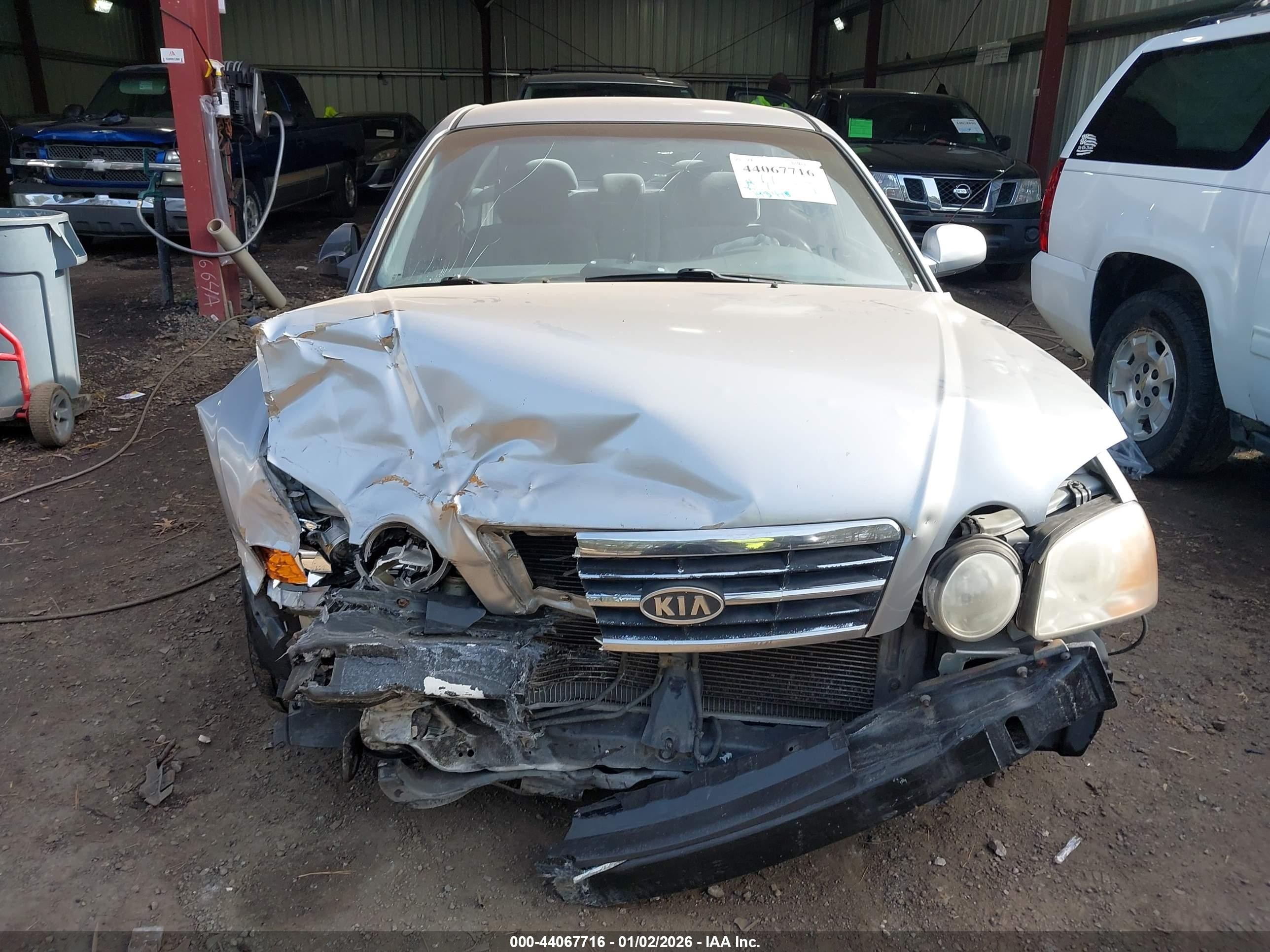 2004 Kia Optima Ex/lx Silver vin: KNAGD126645309116