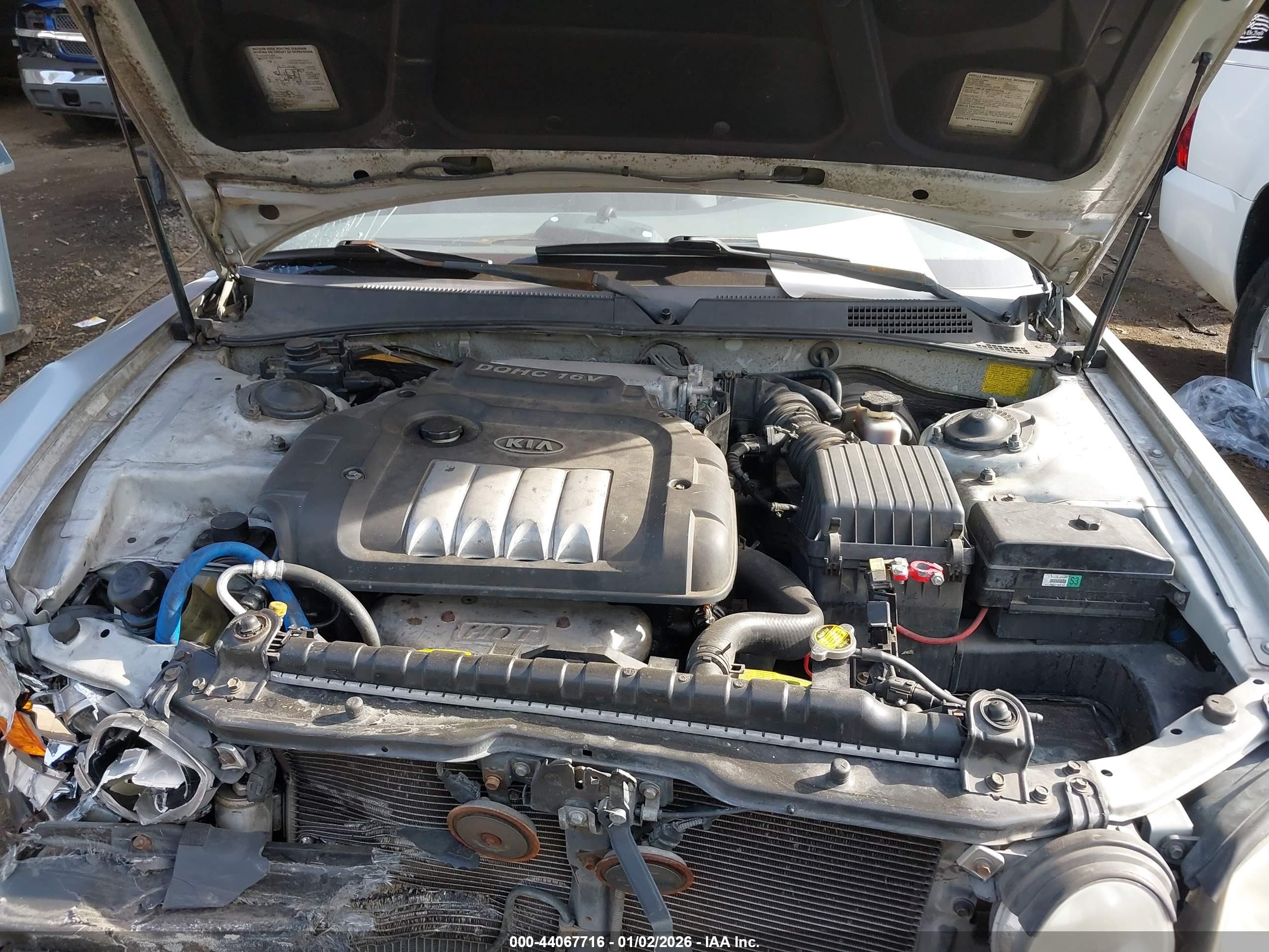 2004 Kia Optima Ex/lx Silver vin: KNAGD126645309116