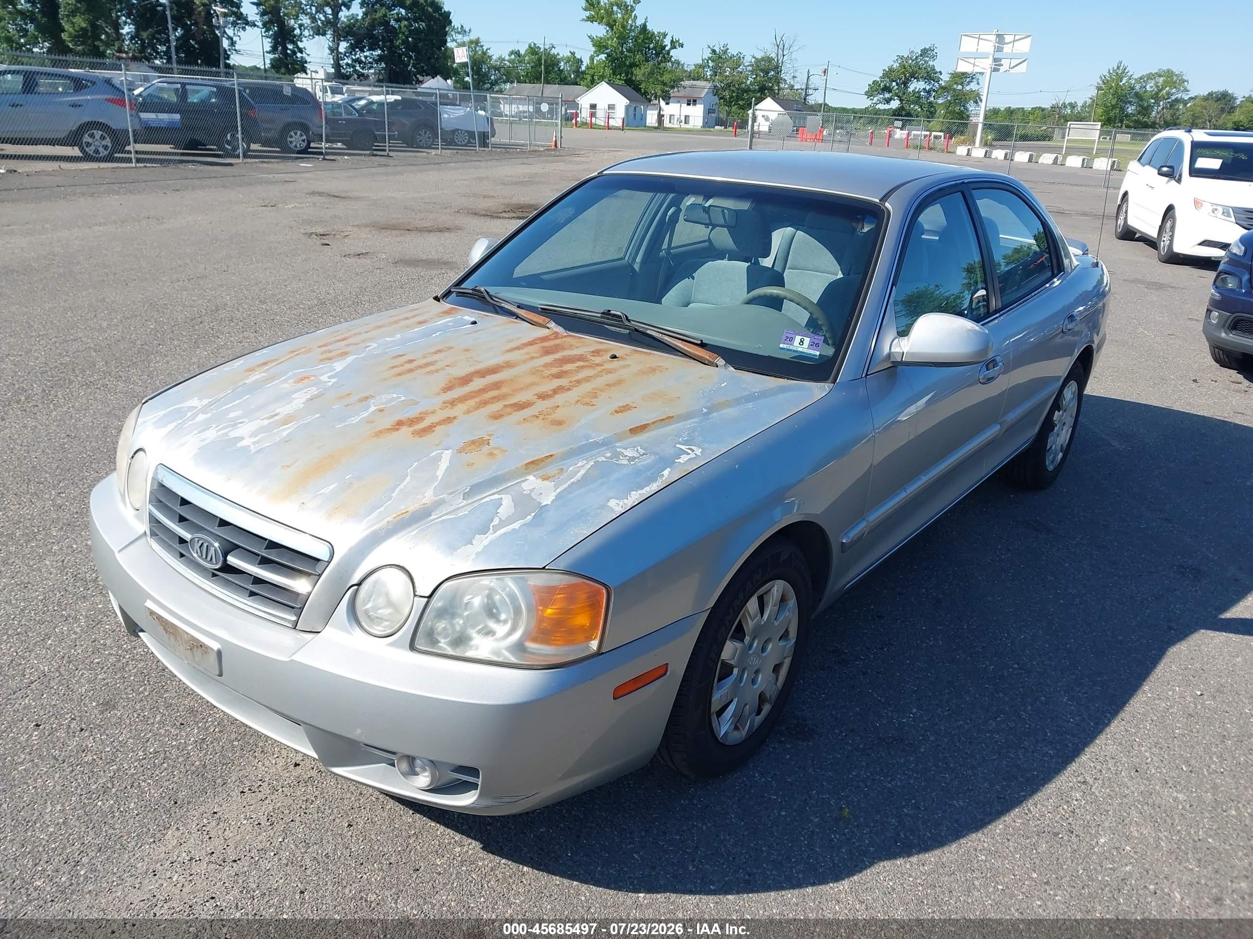 2004 Kia Optima Ex/lx Silver vin: KNAGD126645333271