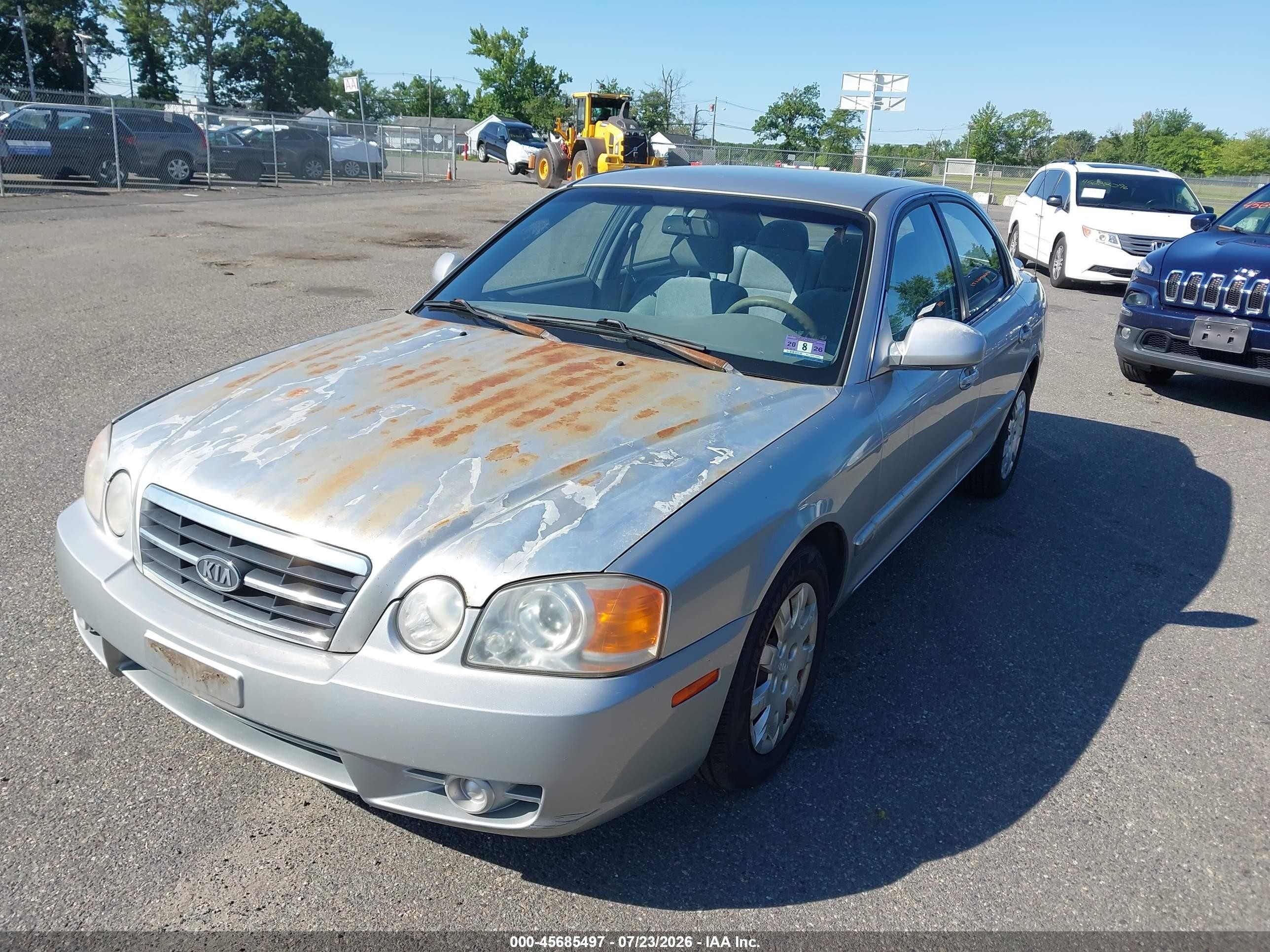 2004 Kia Optima Ex/lx Silver vin: KNAGD126645333271
