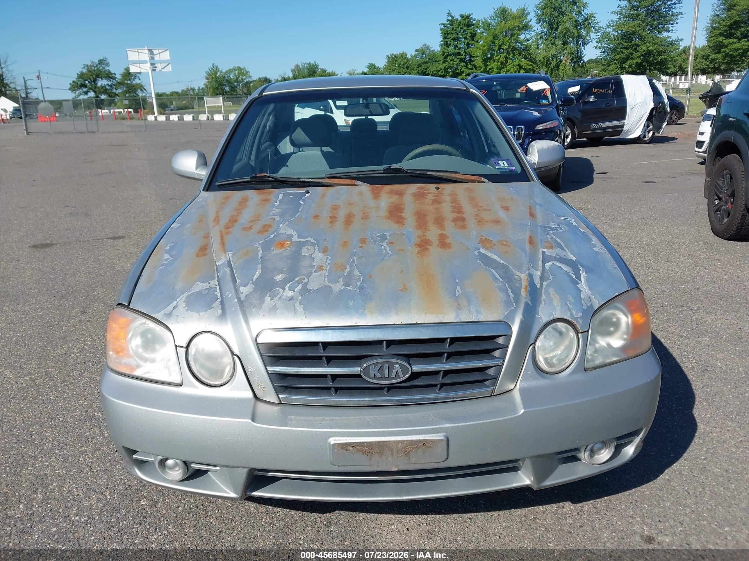 2004 Kia Optima Ex/lx Silver vin: KNAGD126645333271