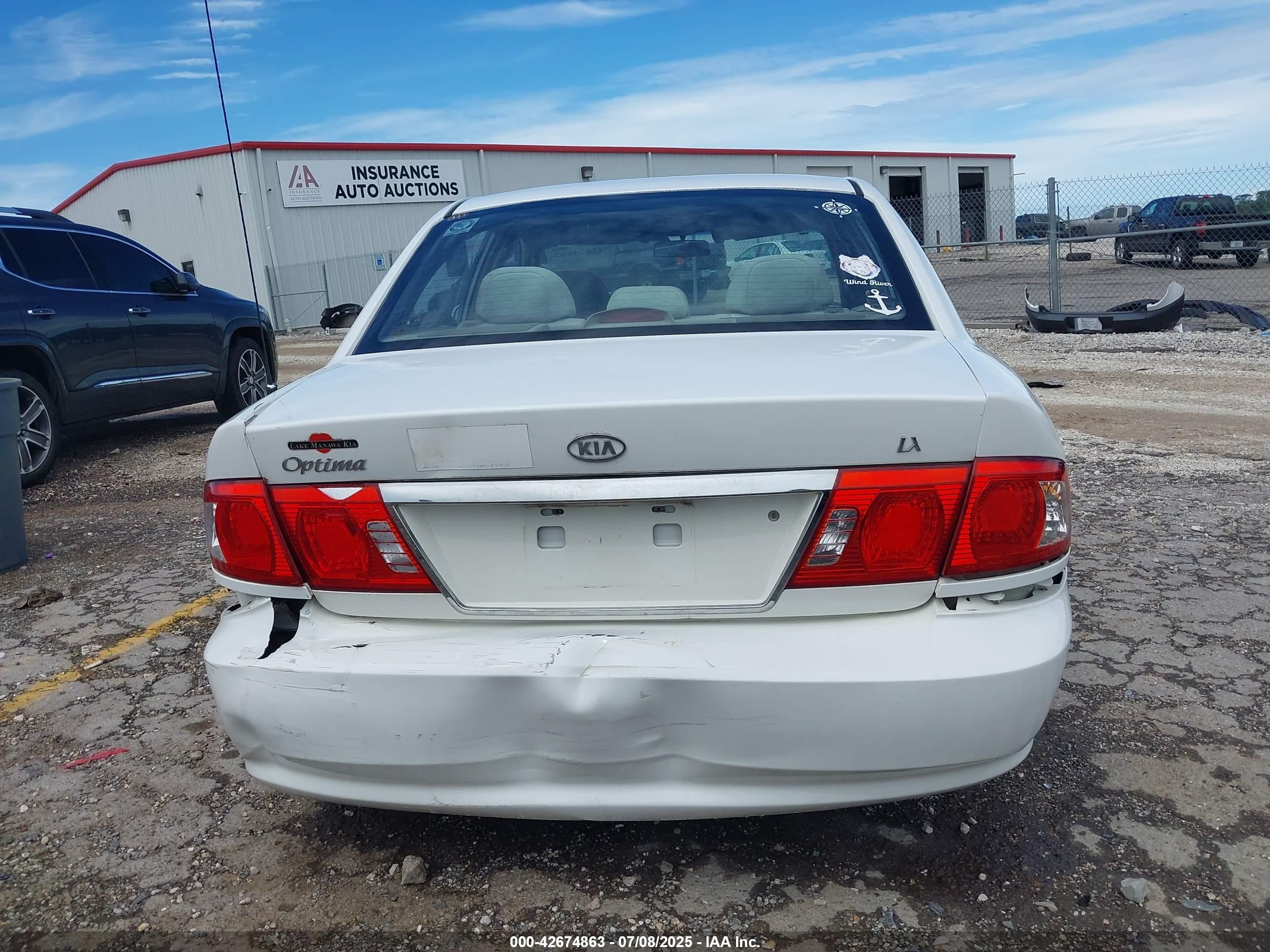 2005 Kia Optima Ex/lx White vin: KNAGD126755382111
