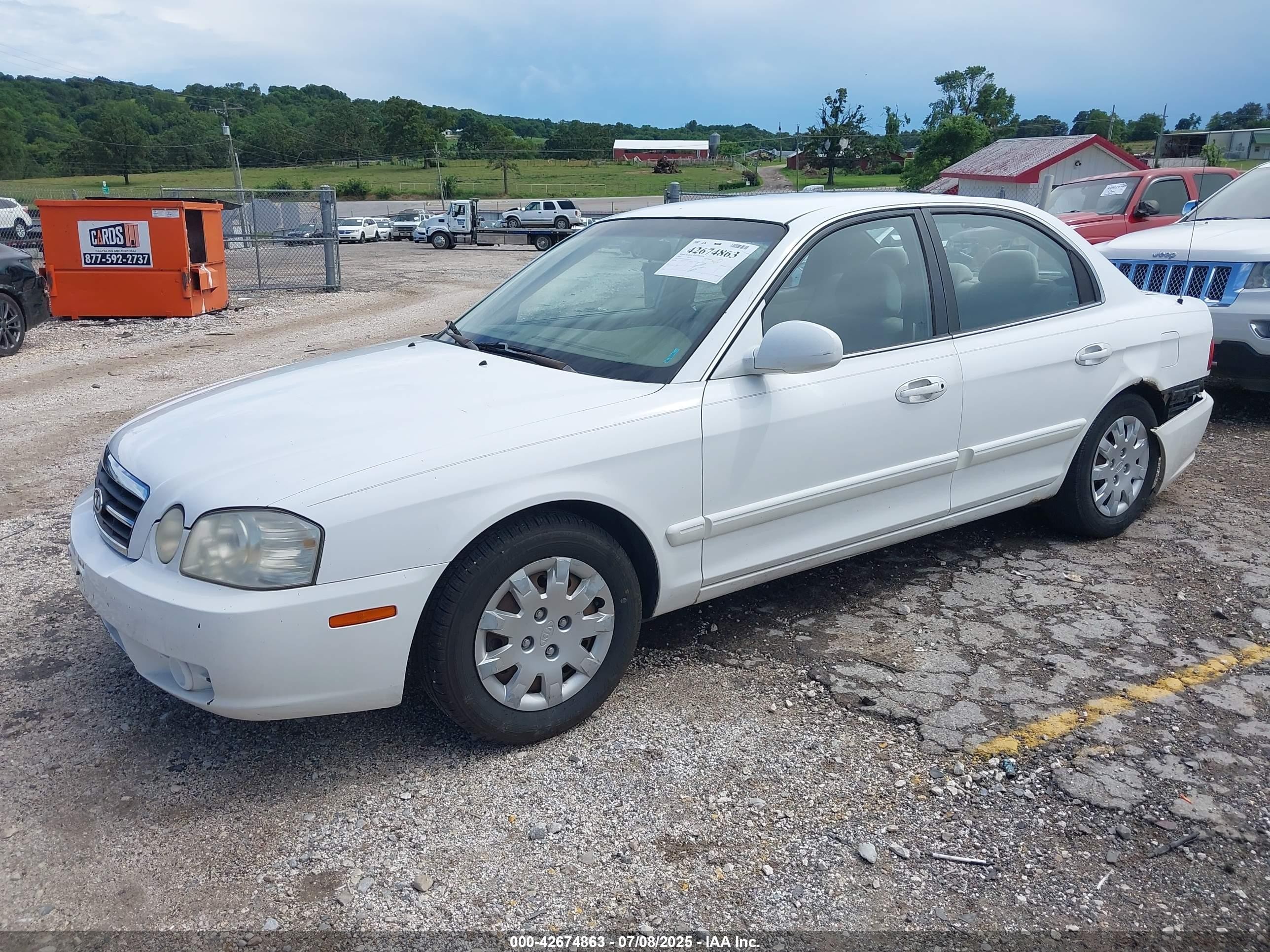 2005 Kia Optima Ex/lx White vin: KNAGD126755382111