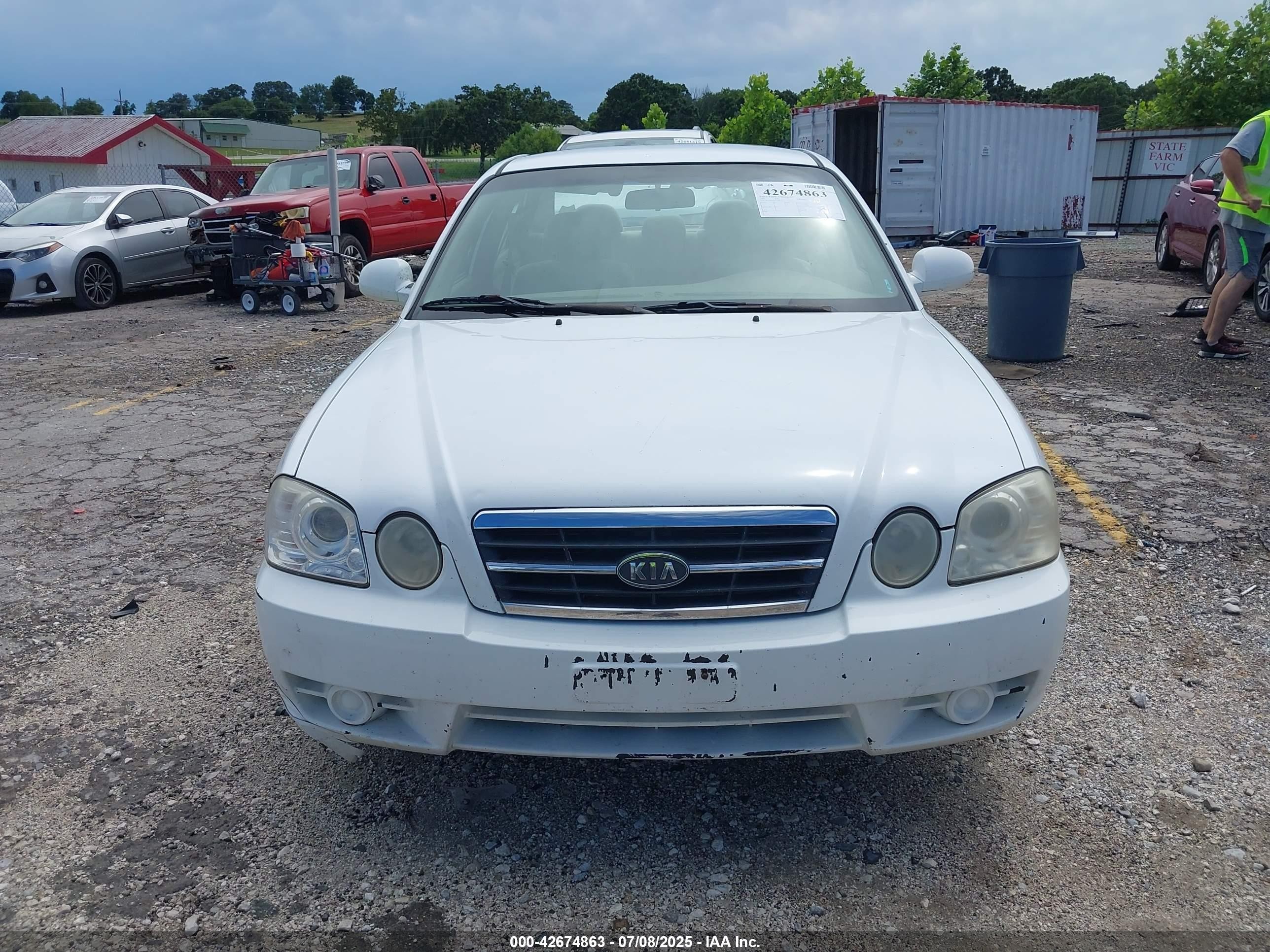 2005 Kia Optima Ex/lx White vin: KNAGD126755382111
