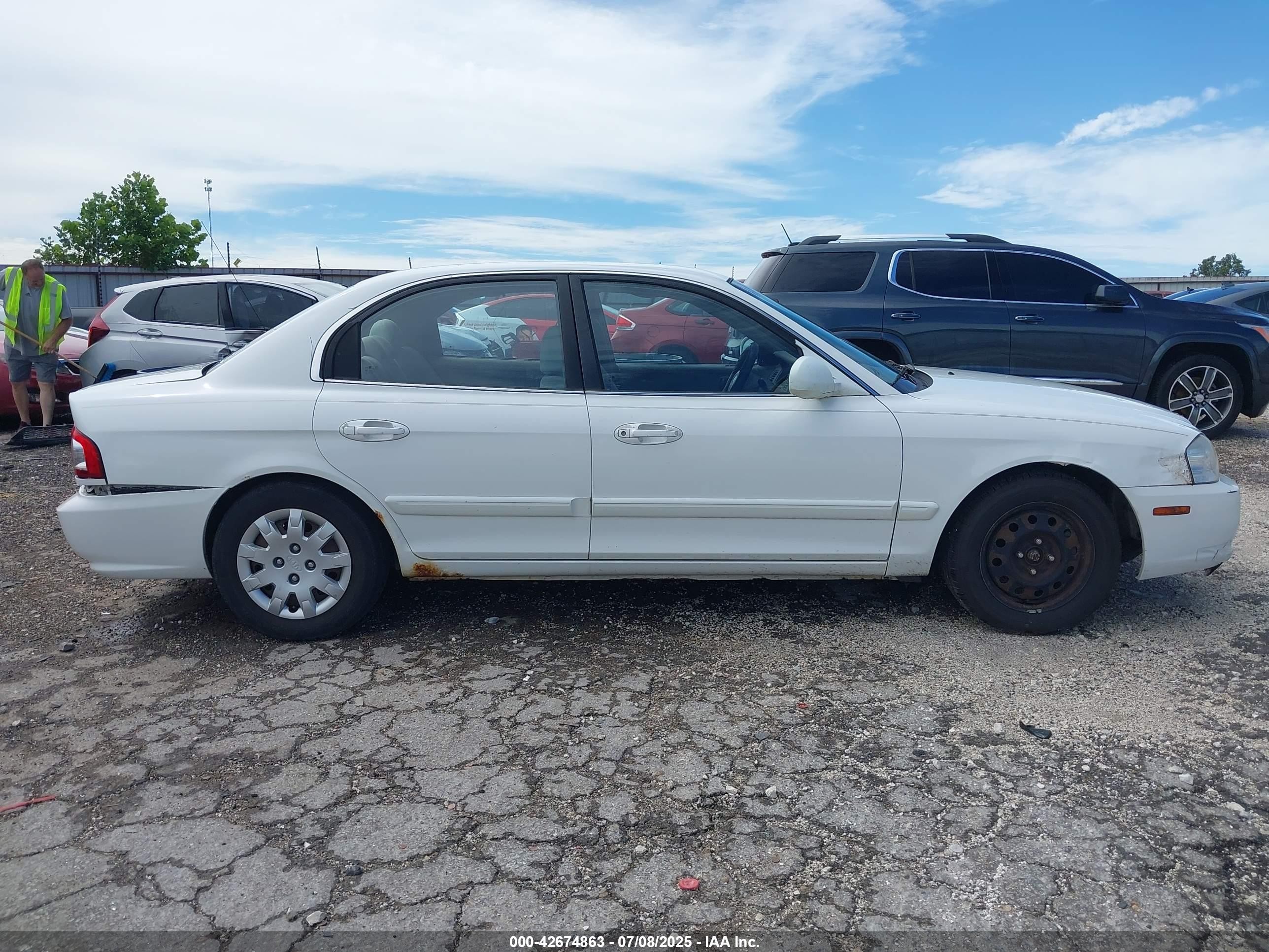 2005 Kia Optima Ex/lx White vin: KNAGD126755382111