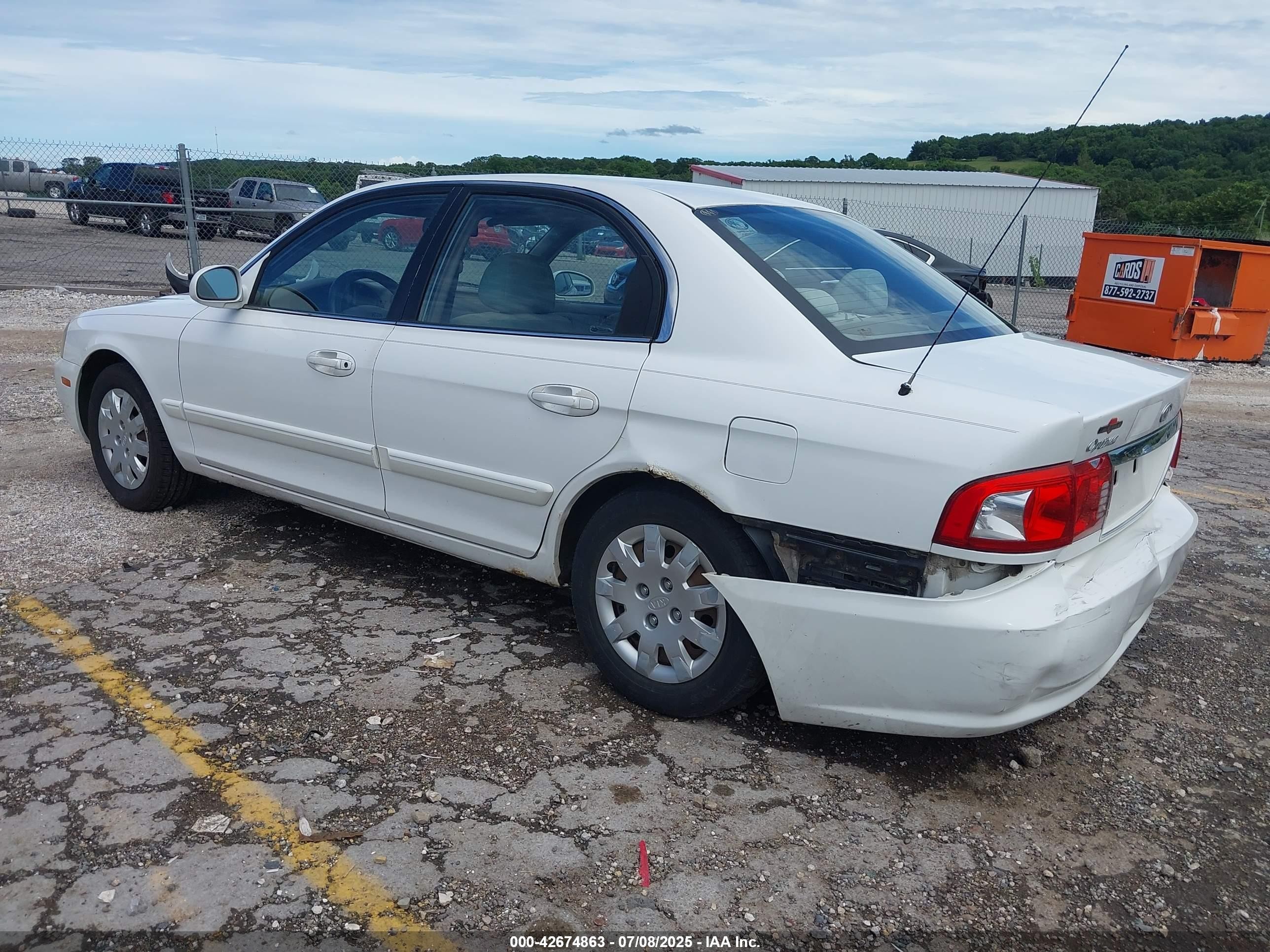 2005 Kia Optima Ex/lx White vin: KNAGD126755382111