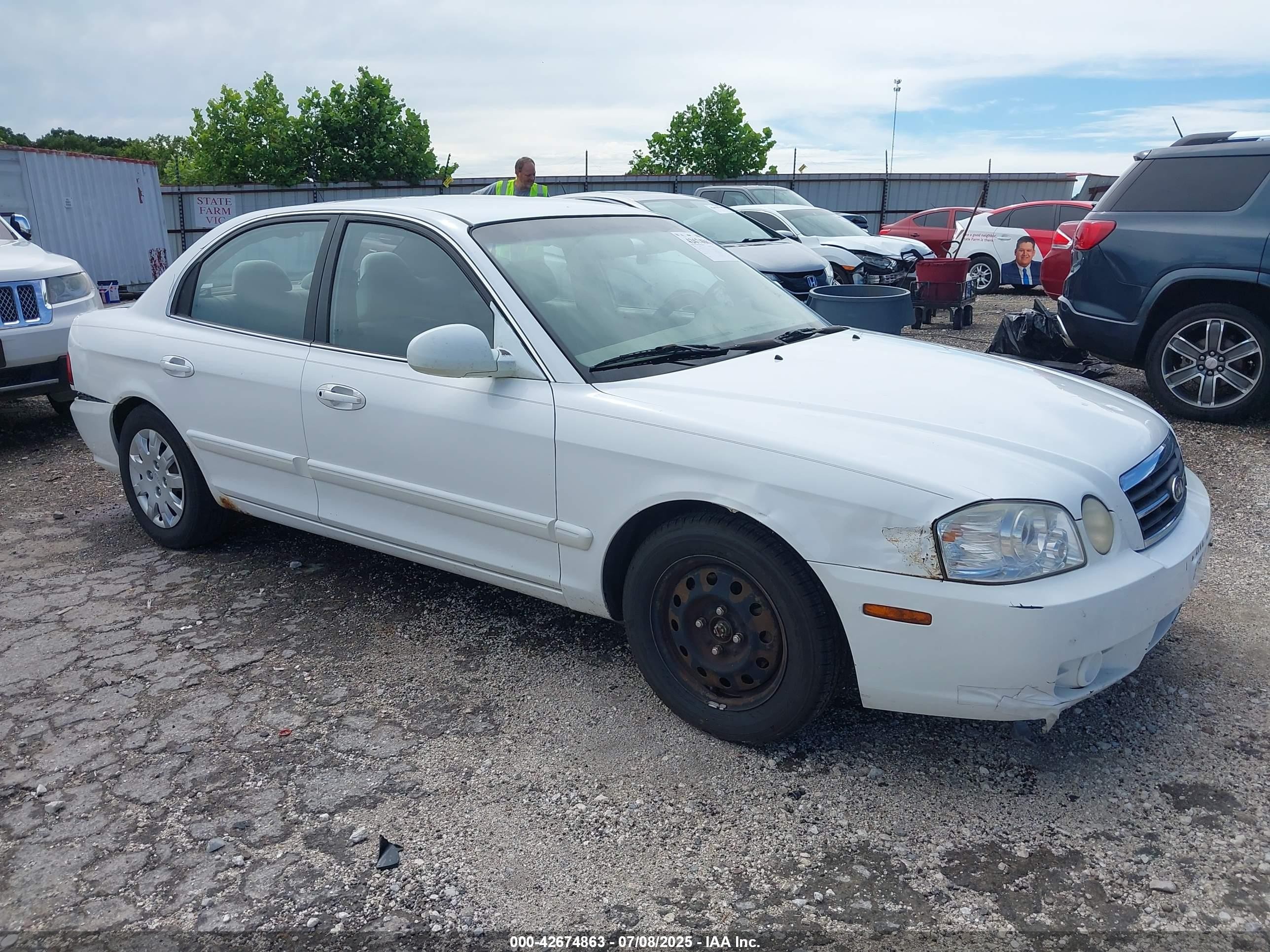 2005 Kia Optima Ex/lx White vin: KNAGD126755382111