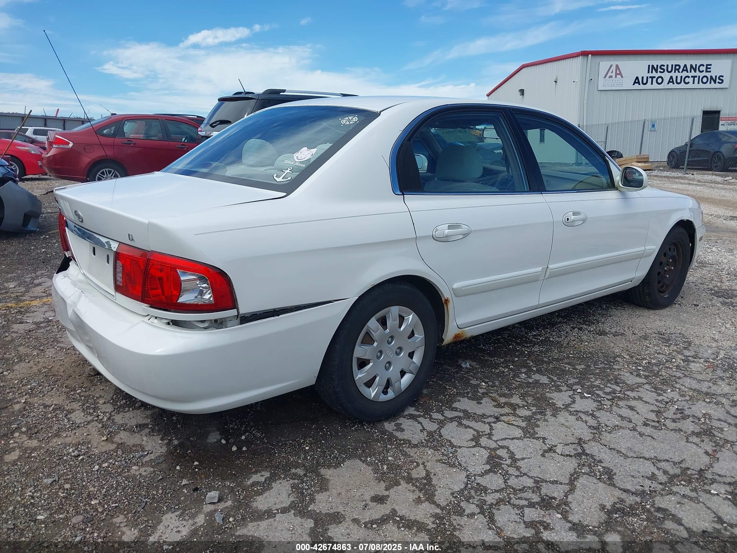 2005 Kia Optima Ex/lx White vin: KNAGD126755382111