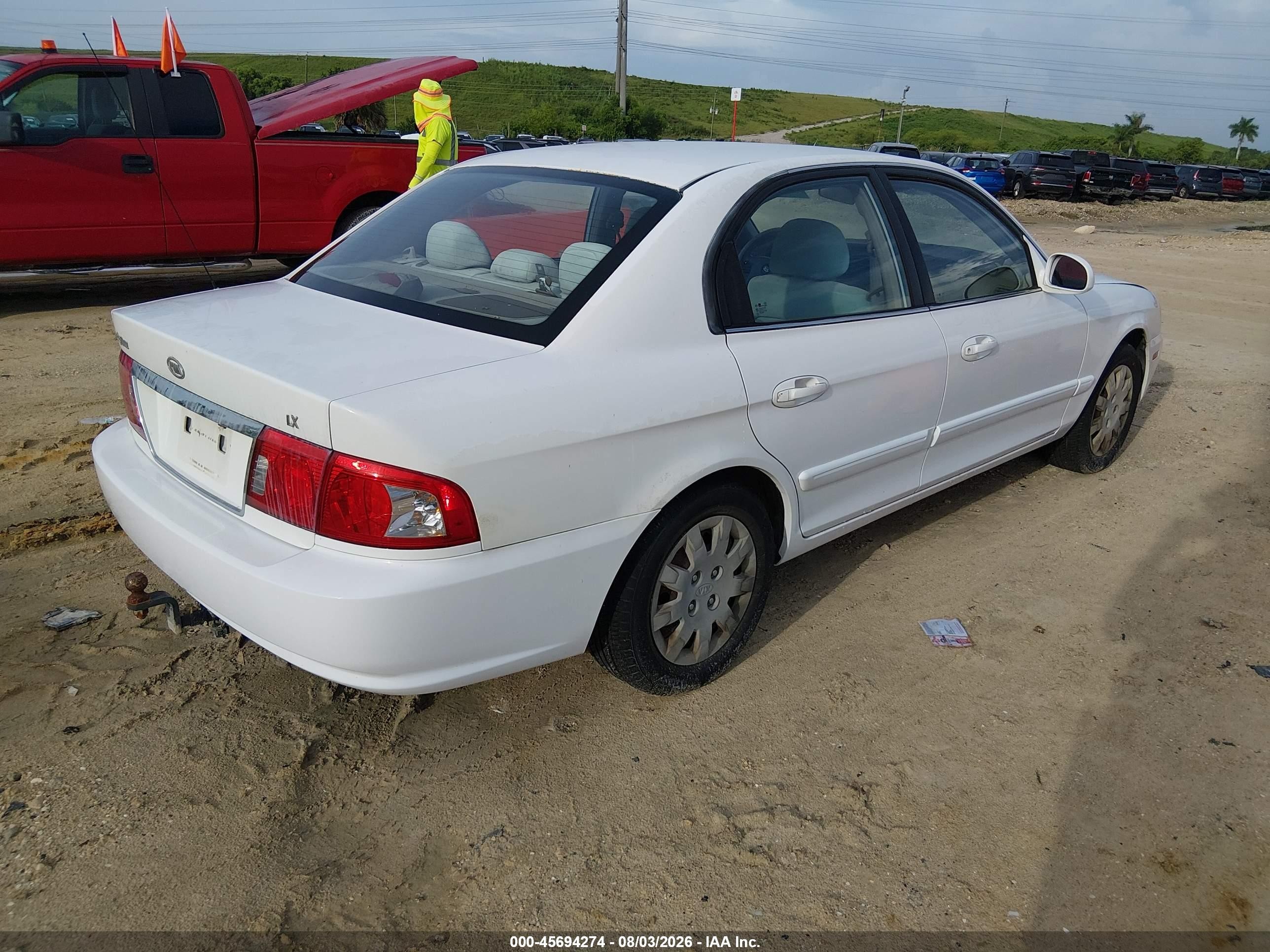 2005 Kia Optima Ex/lx White vin: KNAGD126755406794