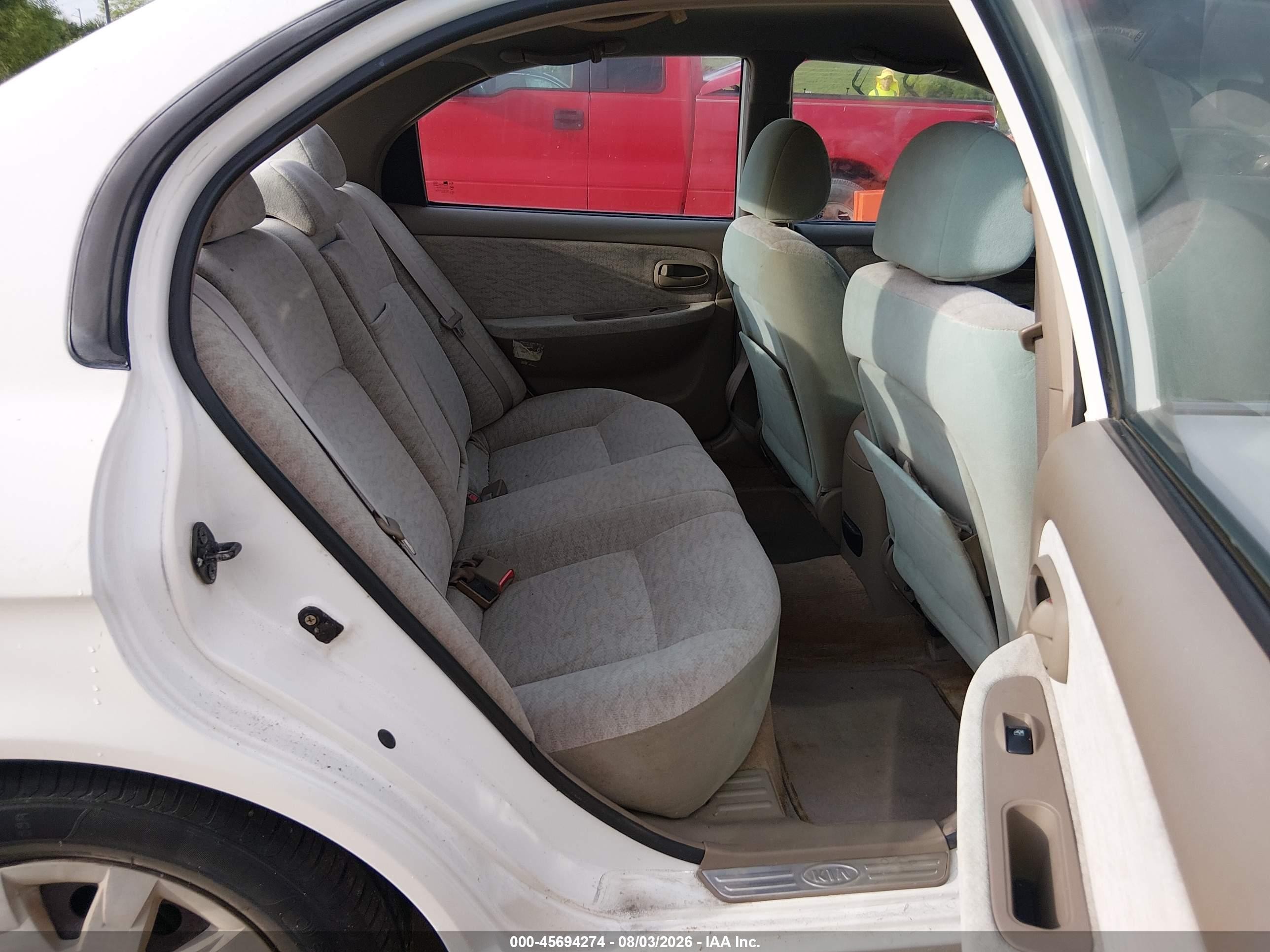 2005 Kia Optima Ex/lx White vin: KNAGD126755406794