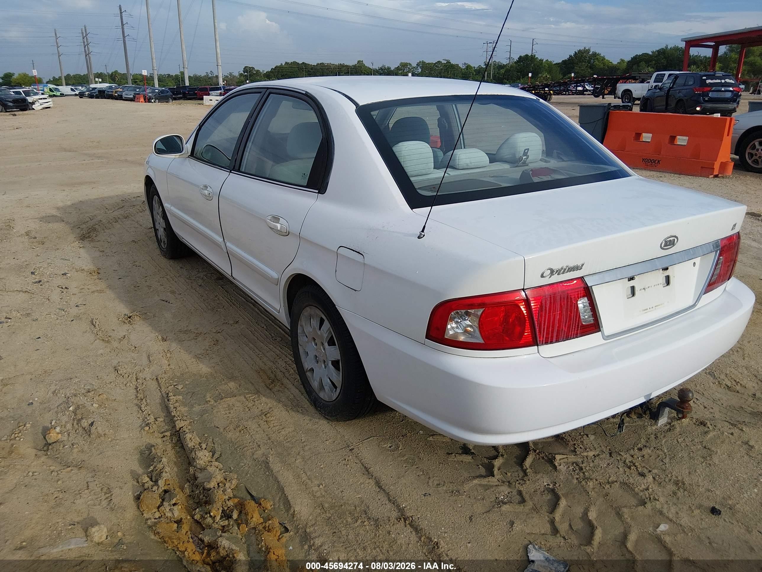 2005 Kia Optima Ex/lx White vin: KNAGD126755406794