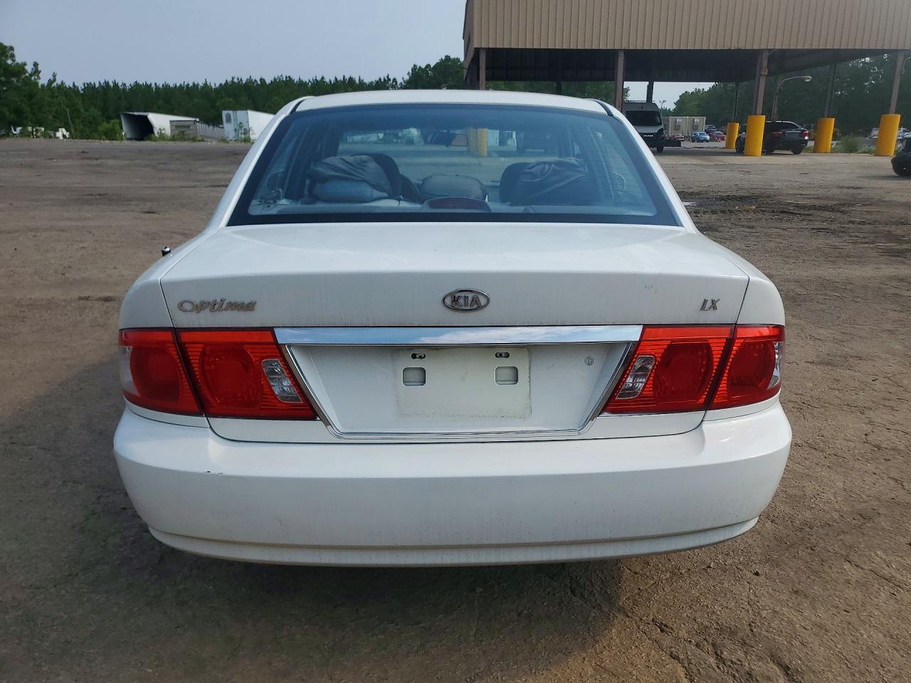 2004 Kia Optima Lx White vin: KNAGD126845310218