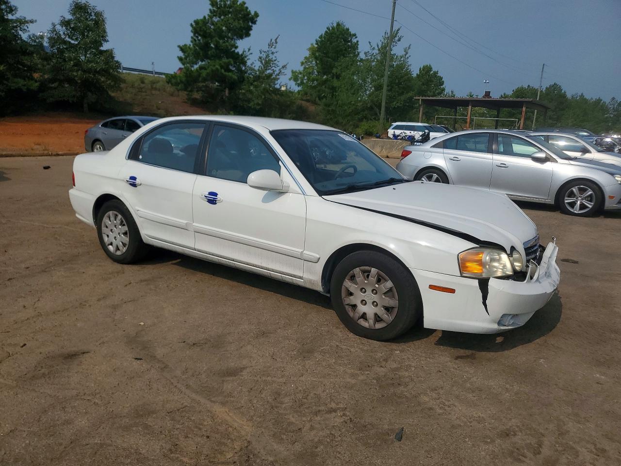 2004 Kia Optima Lx White vin: KNAGD126845310218