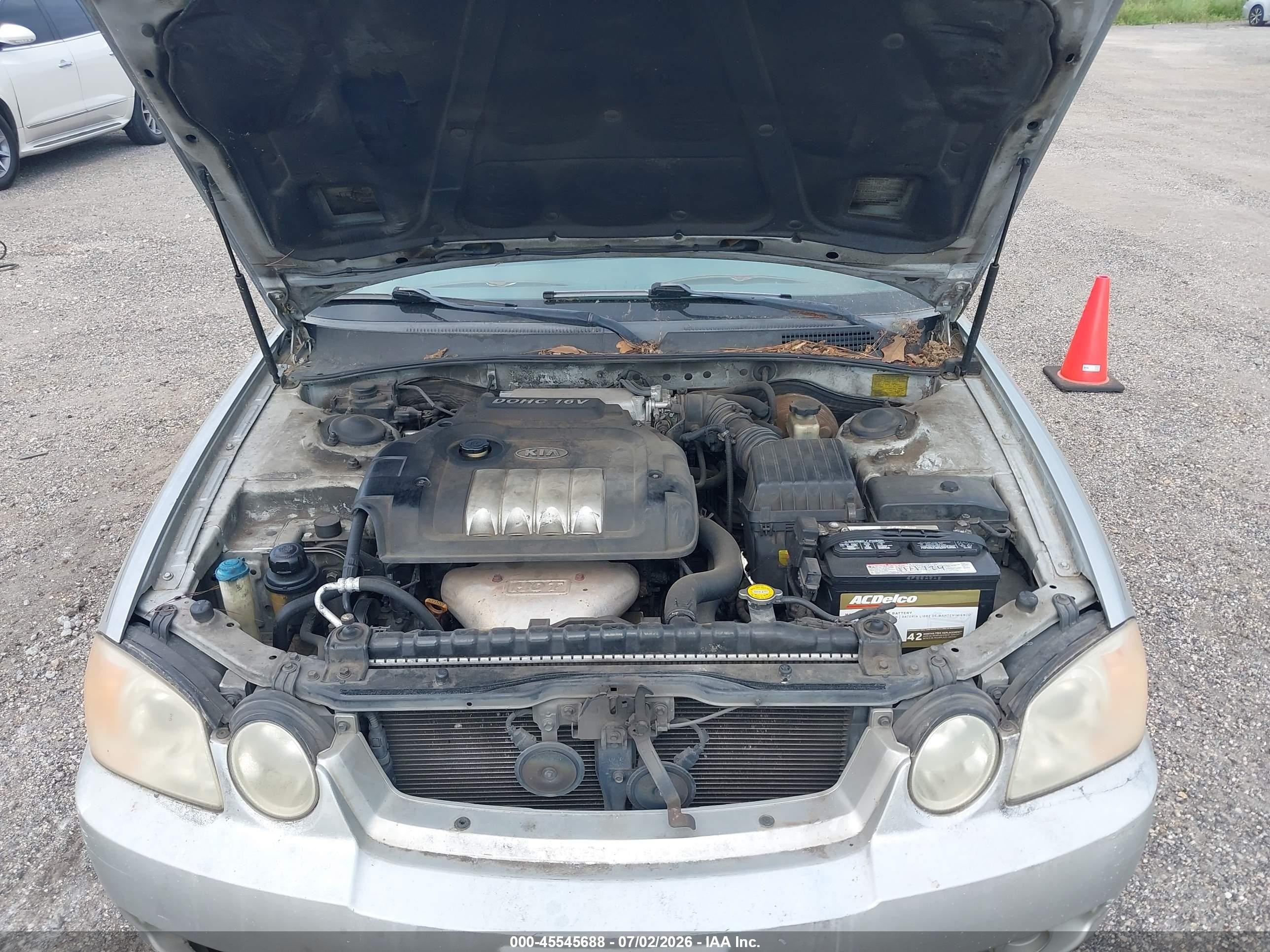 2003 Kia Optima Lx/se Silver vin: KNAGD126935202463
