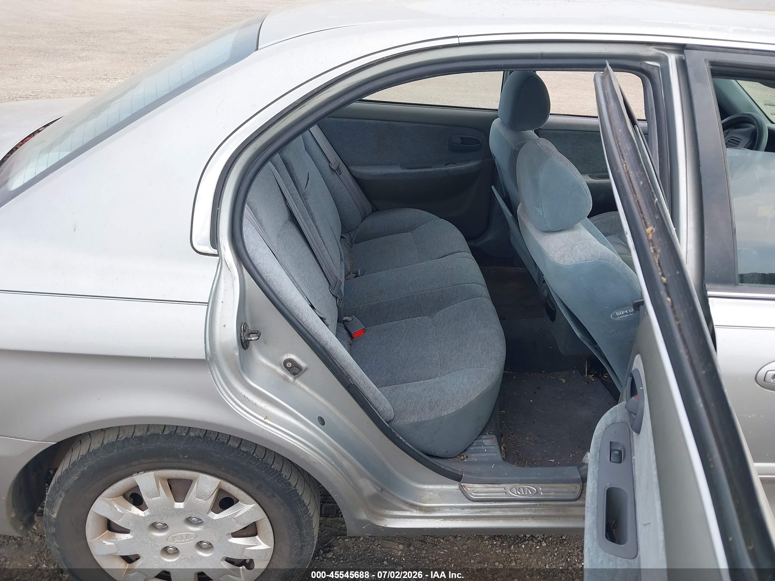 2003 Kia Optima Lx/se Silver vin: KNAGD126935202463