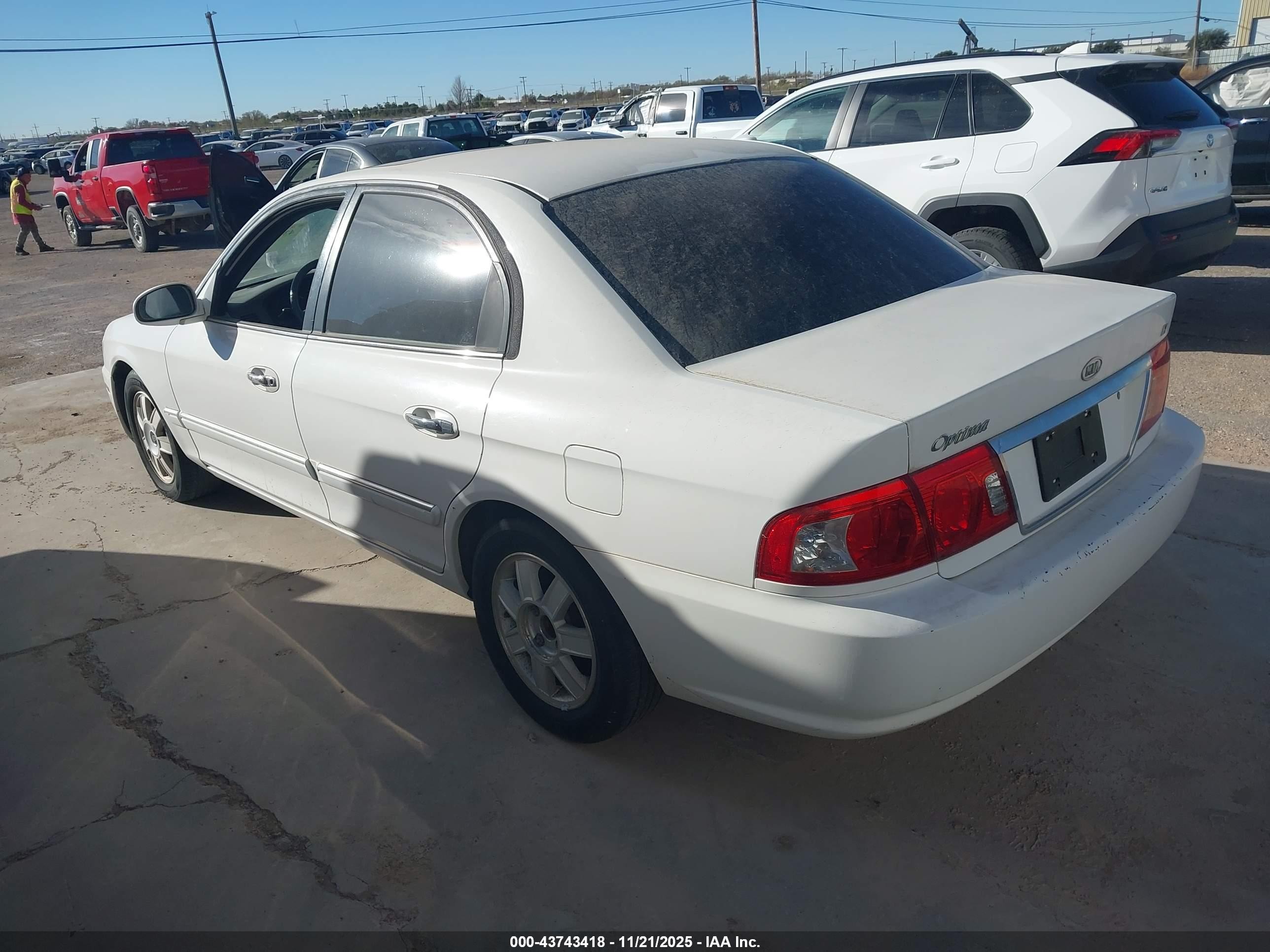 2004 Kia Optima Ex/lx White vin: KNAGD126945309398