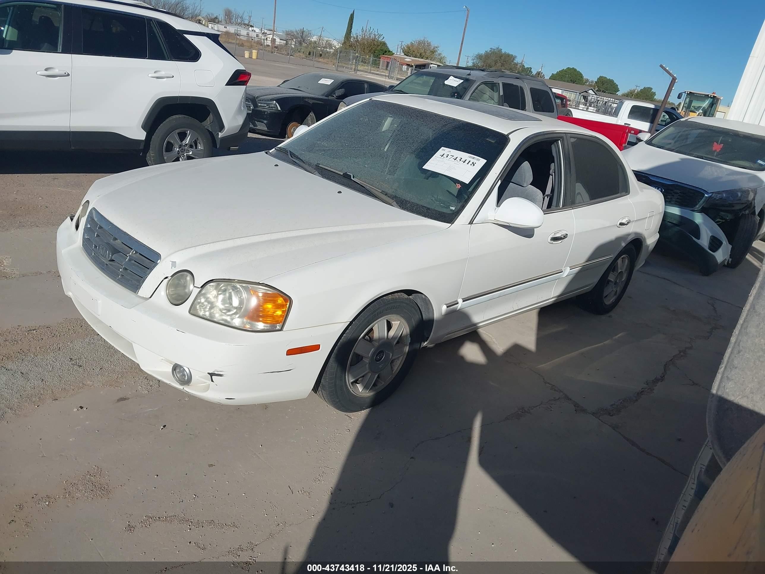 2004 Kia Optima Ex/lx White vin: KNAGD126945309398