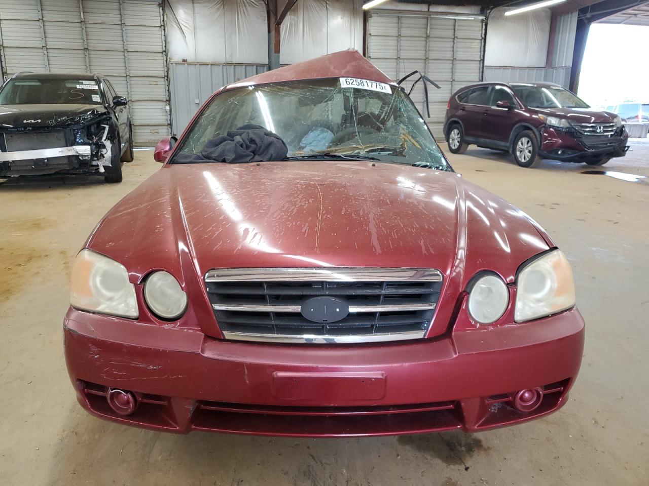 2004 Kia Optima Lx Burgundy vin: KNAGD126X45312701