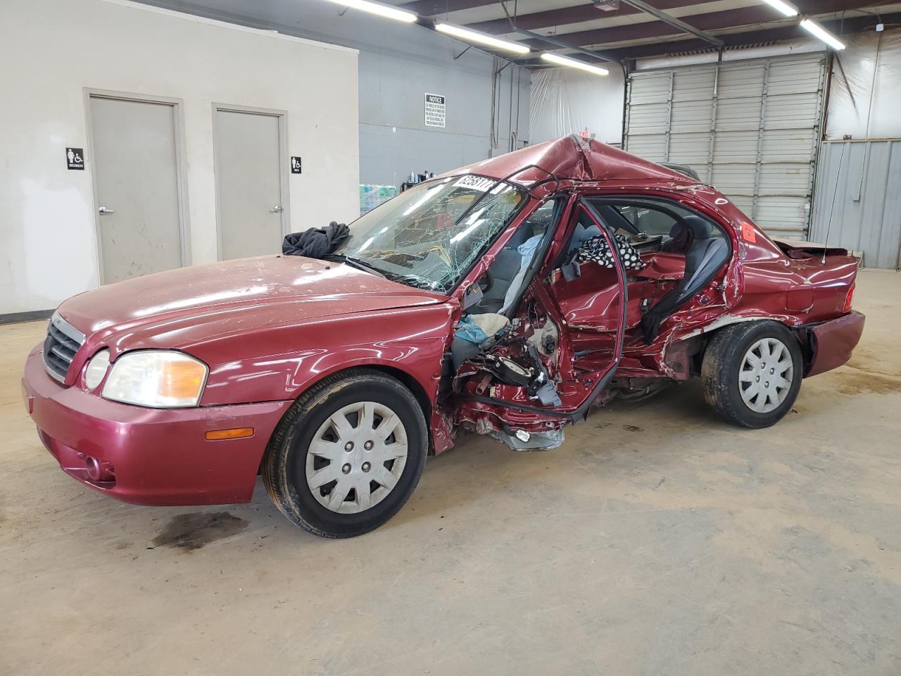 2004 Kia Optima Lx Burgundy vin: KNAGD126X45312701