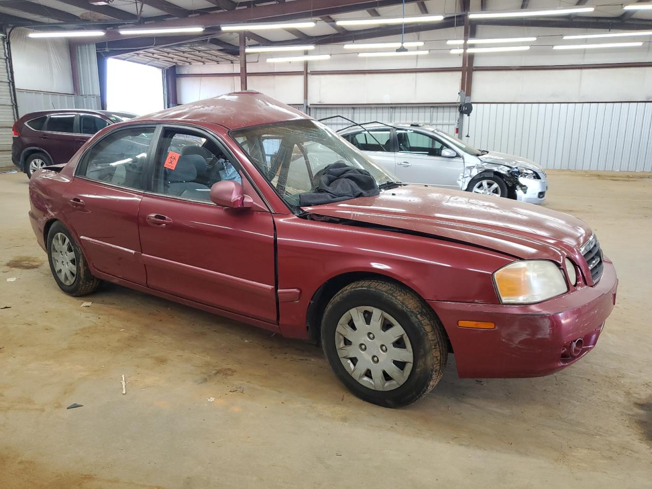 2004 Kia Optima Lx Burgundy vin: KNAGD126X45312701