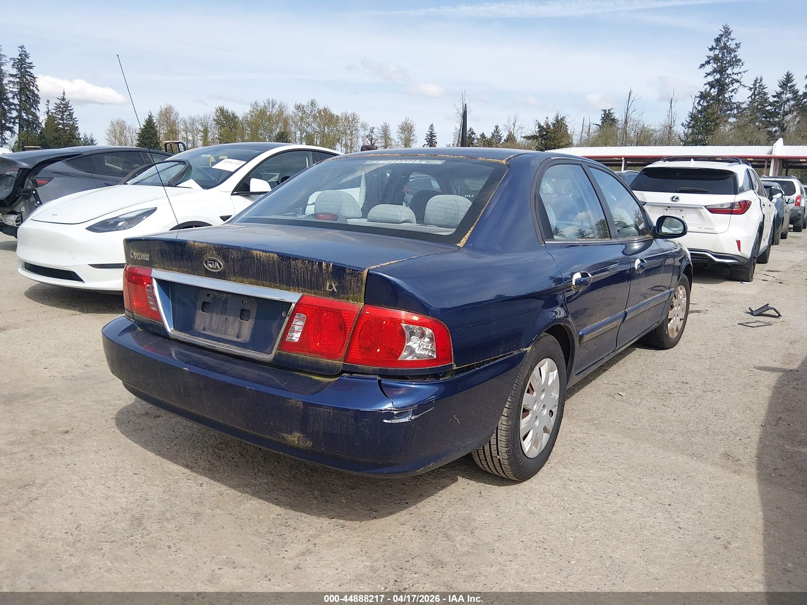 2004 Kia Optima Ex/lx Синий vin: KNAGD126X45319017