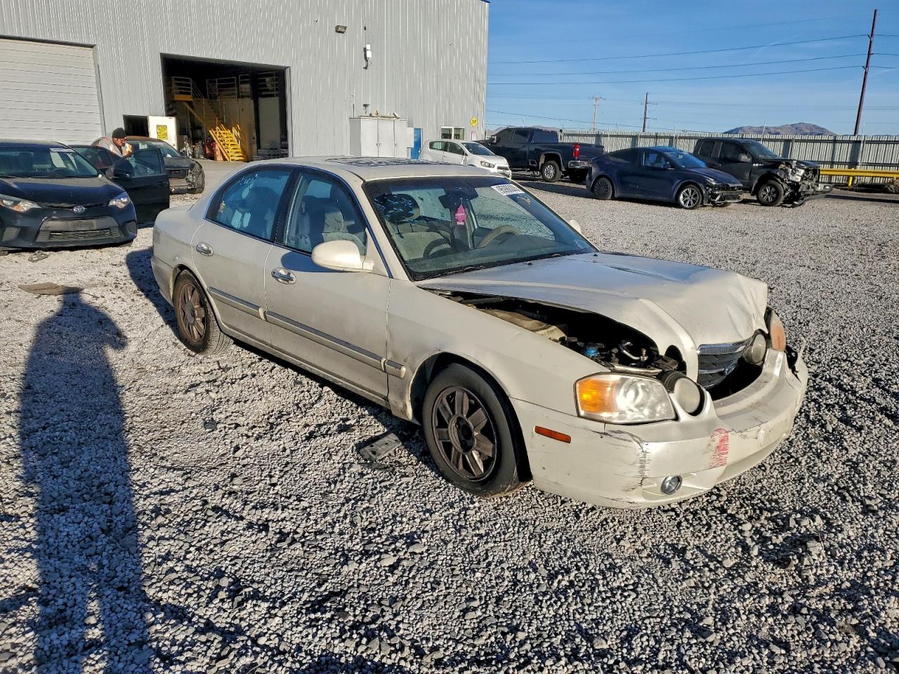 2004 Kia Optima Lx White vin: KNAGD126X45369934