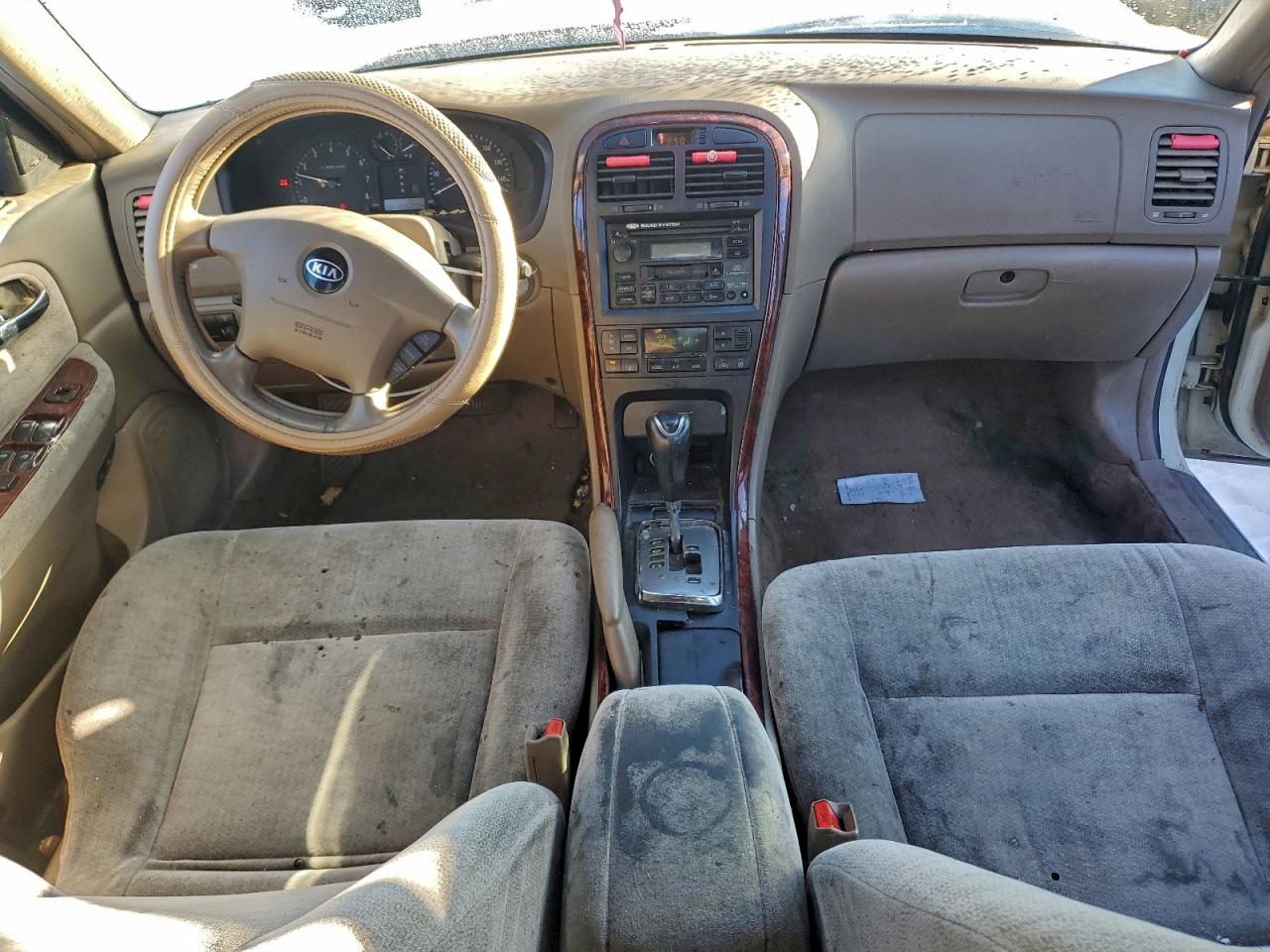 2004 Kia Optima Lx White vin: KNAGD126X45369934