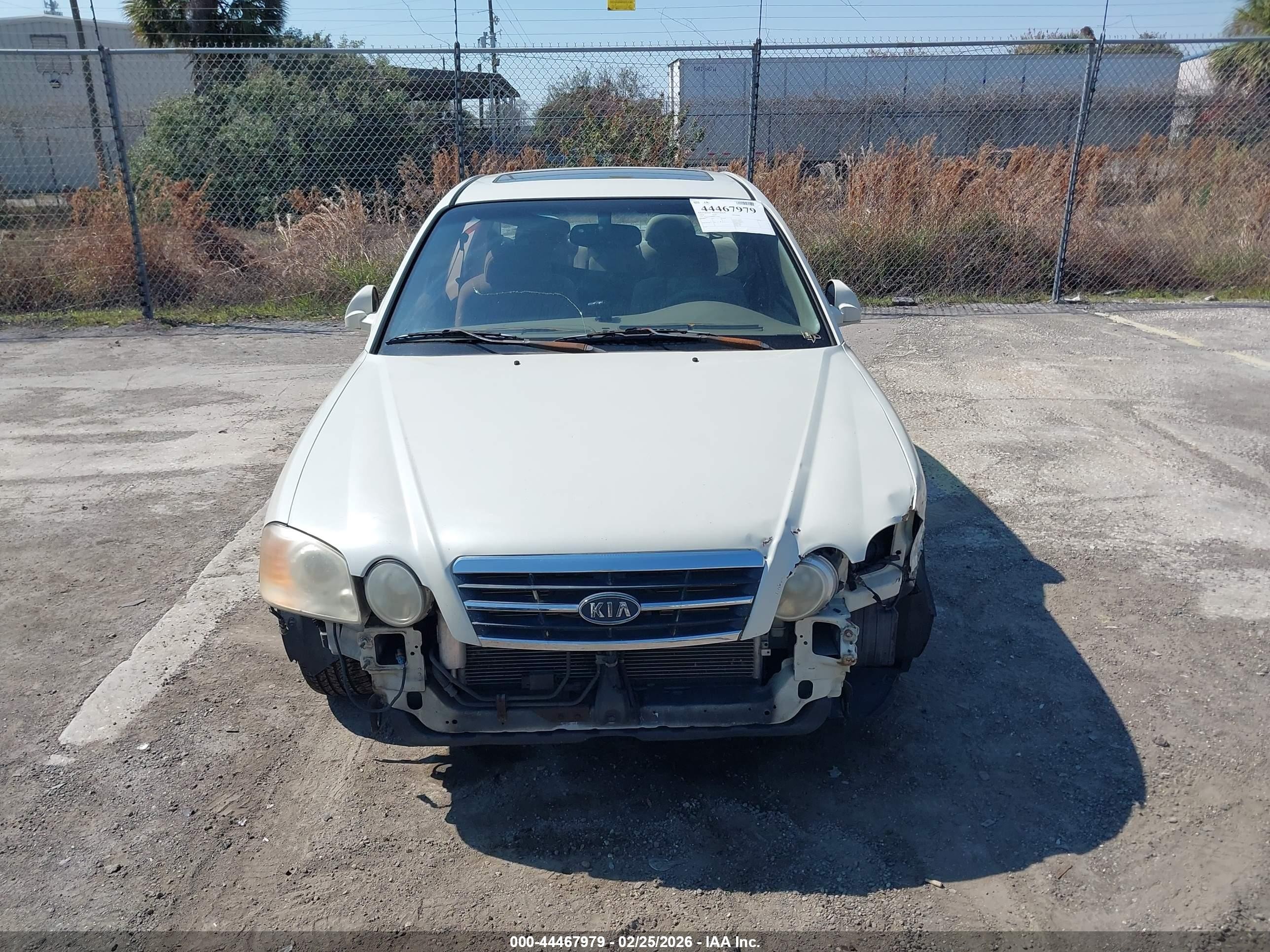 2004 Kia Optima Ex V6/lx V6 White vin: KNAGD128045353985