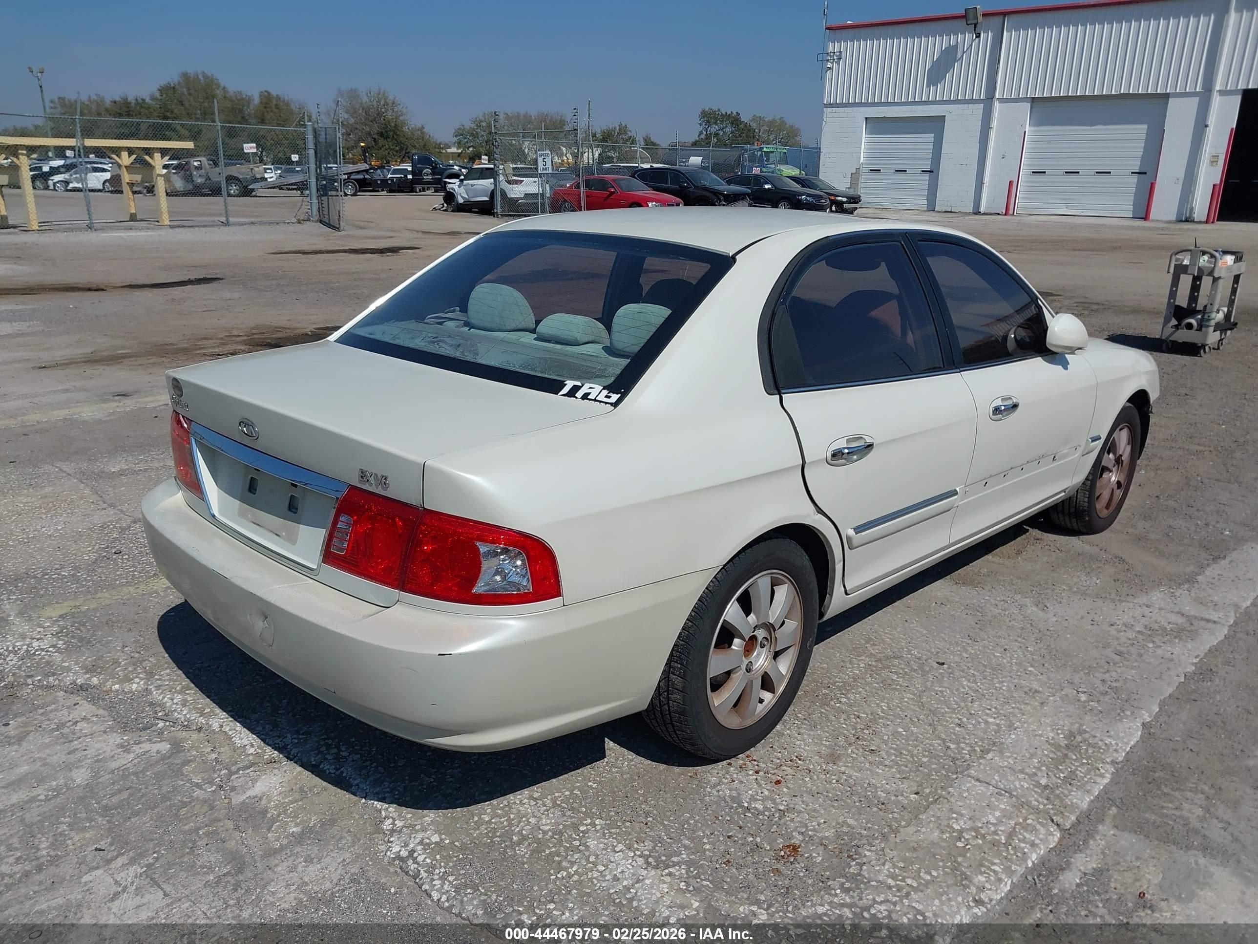 2004 Kia Optima Ex V6/lx V6 White vin: KNAGD128045353985