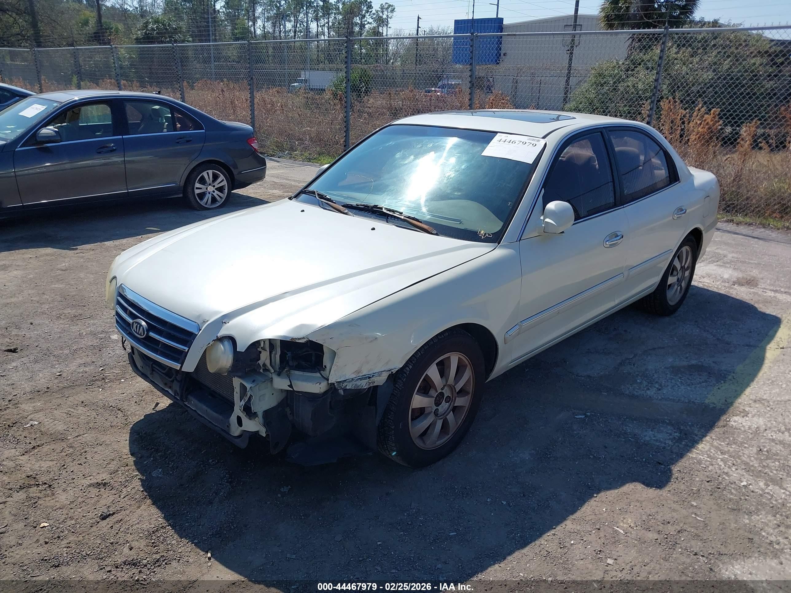 2004 Kia Optima Ex V6/lx V6 White vin: KNAGD128045353985