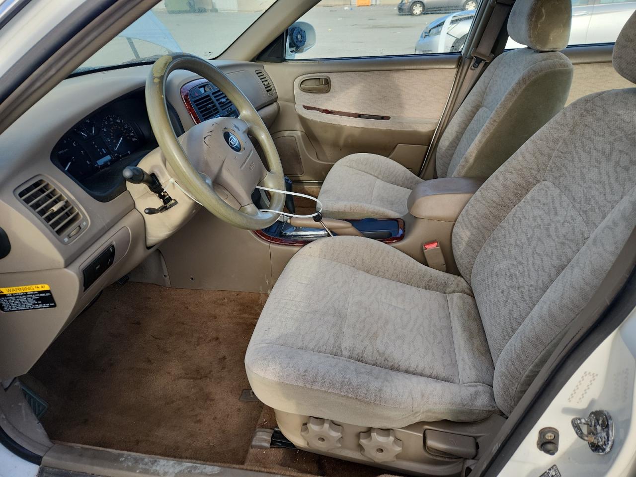 2005 Kia Optima Lx White vin: KNAGD128055404032