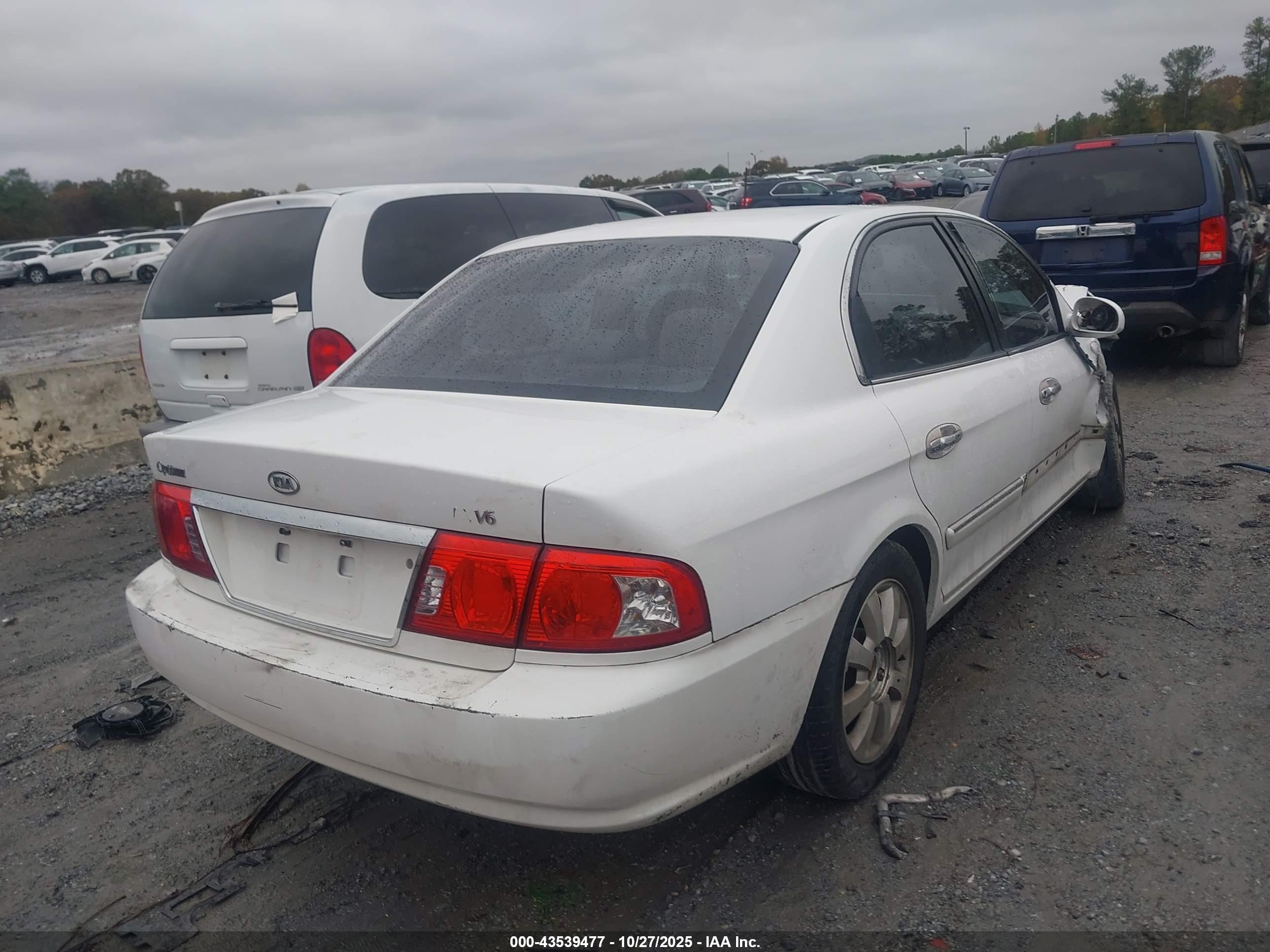 2005 Kia Optima Ex V6/lx V6 White vin: KNAGD128055421249