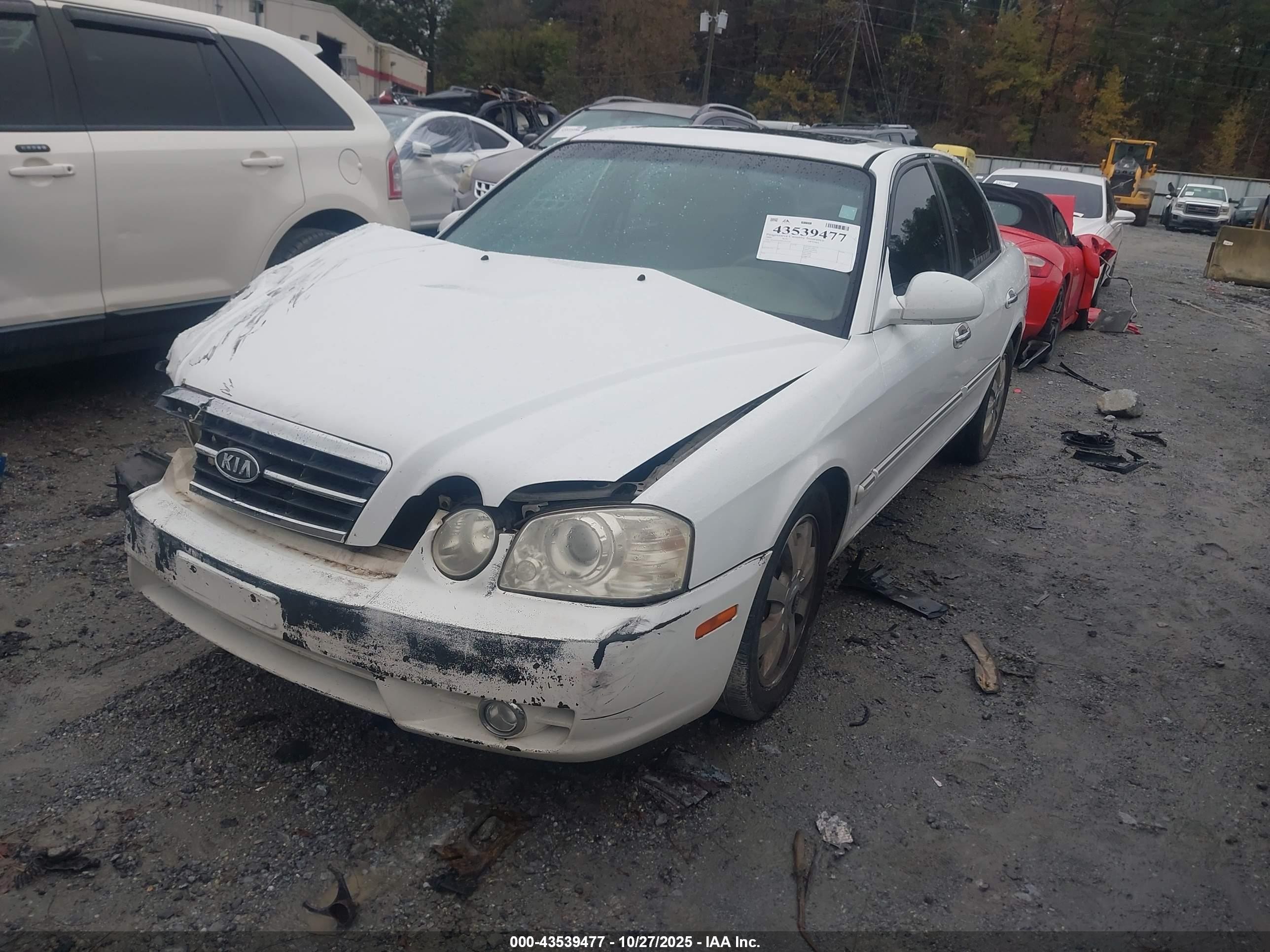 2005 Kia Optima Ex V6/lx V6 White vin: KNAGD128055421249