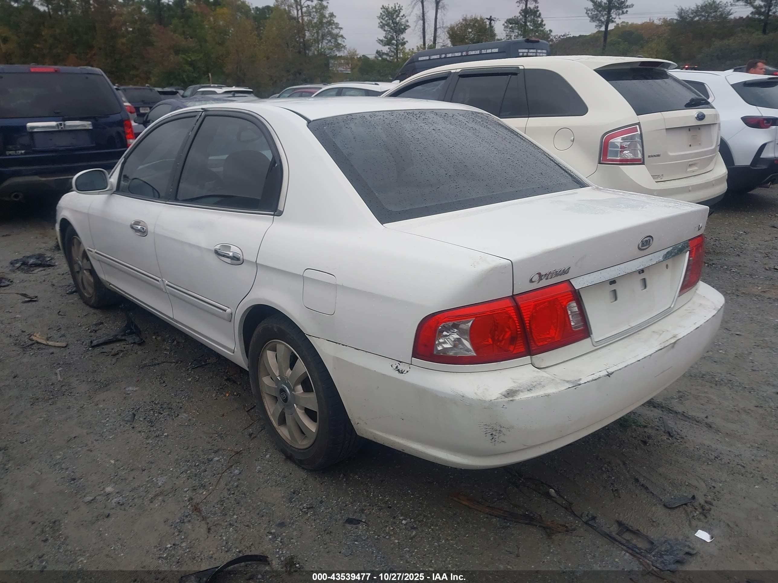 2005 Kia Optima Ex V6/lx V6 White vin: KNAGD128055421249