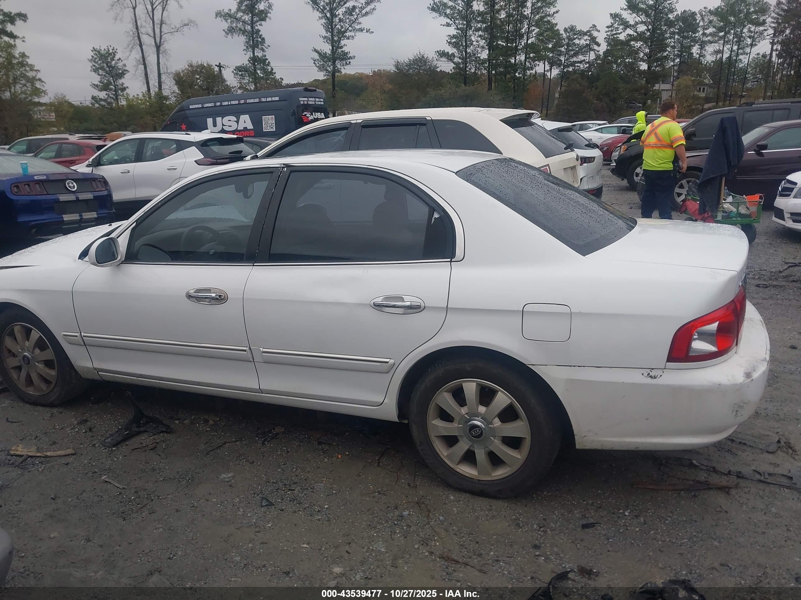 2005 Kia Optima Ex V6/lx V6 White vin: KNAGD128055421249