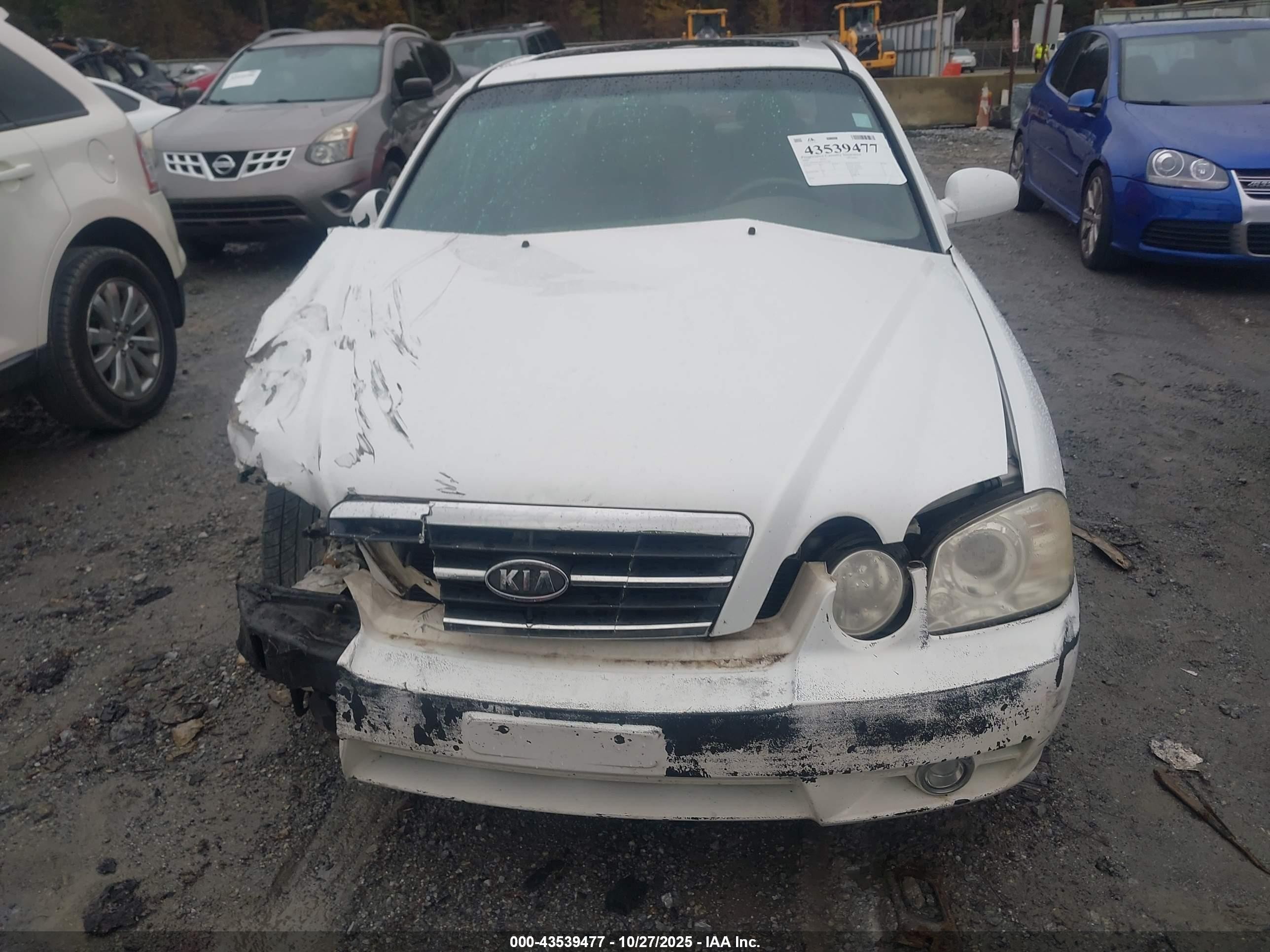 2005 Kia Optima Ex V6/lx V6 White vin: KNAGD128055421249