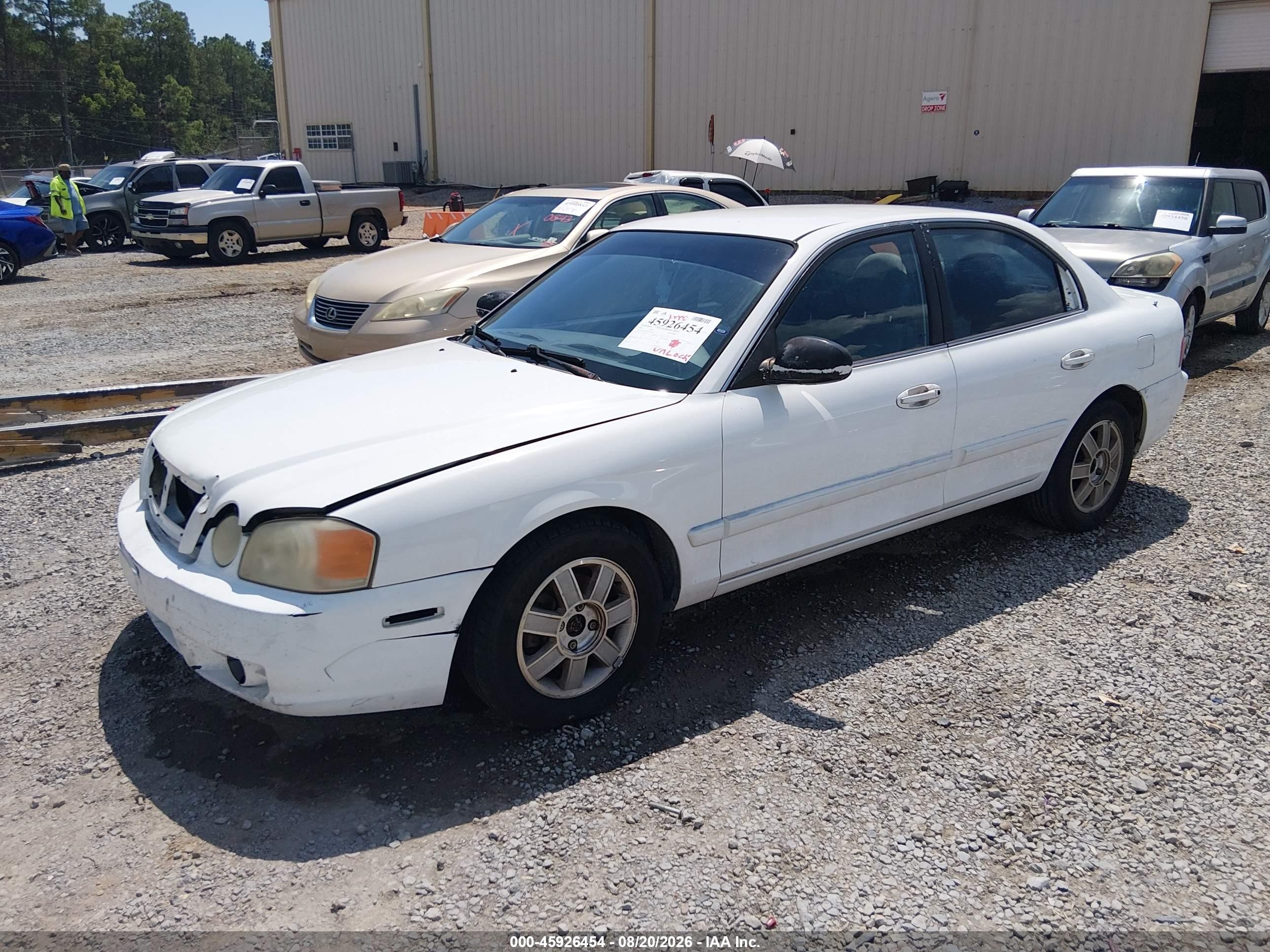 2003 Kia Optima Lx V6/se V6 White vin: KNAGD128135203611