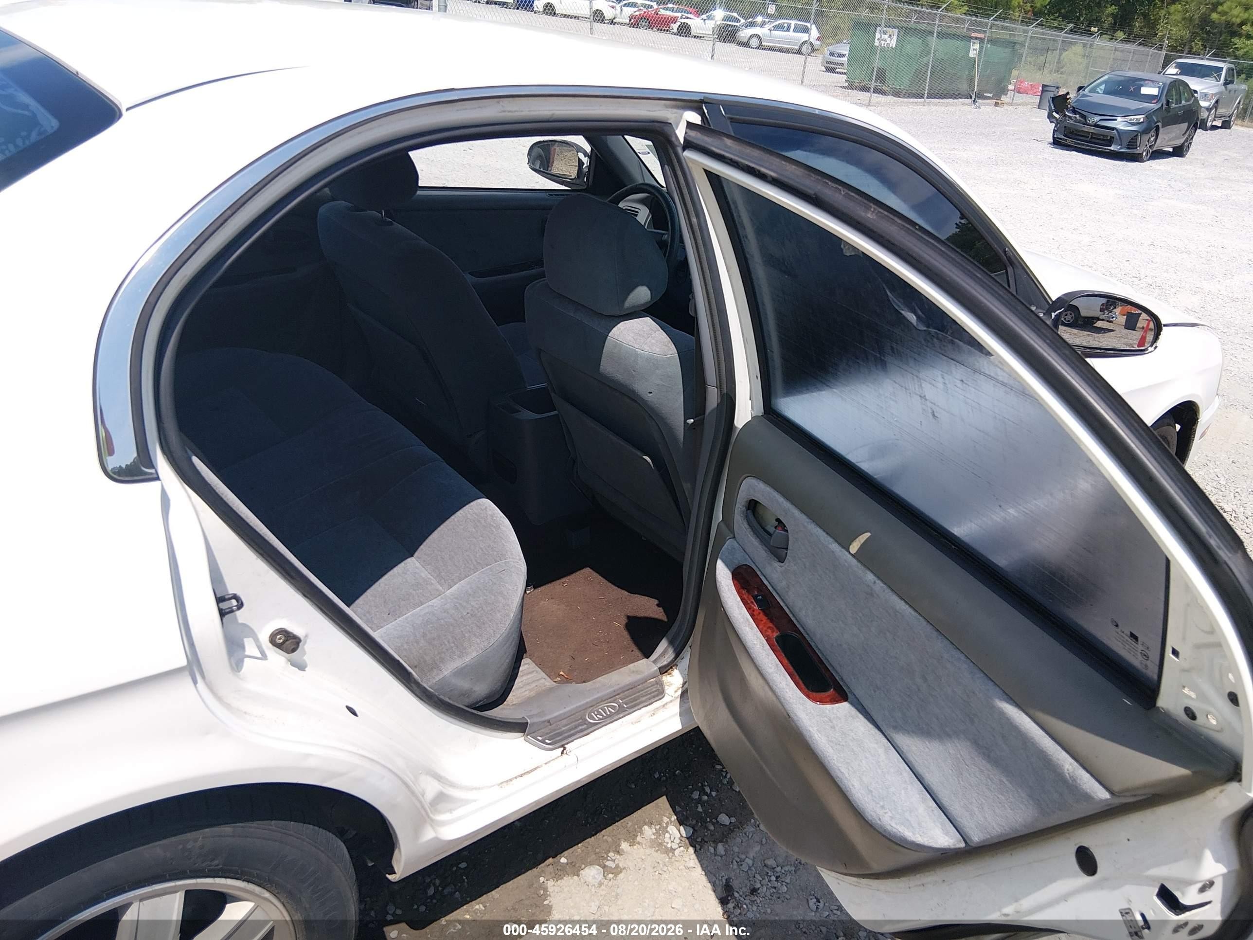 2003 Kia Optima Lx V6/se V6 White vin: KNAGD128135203611