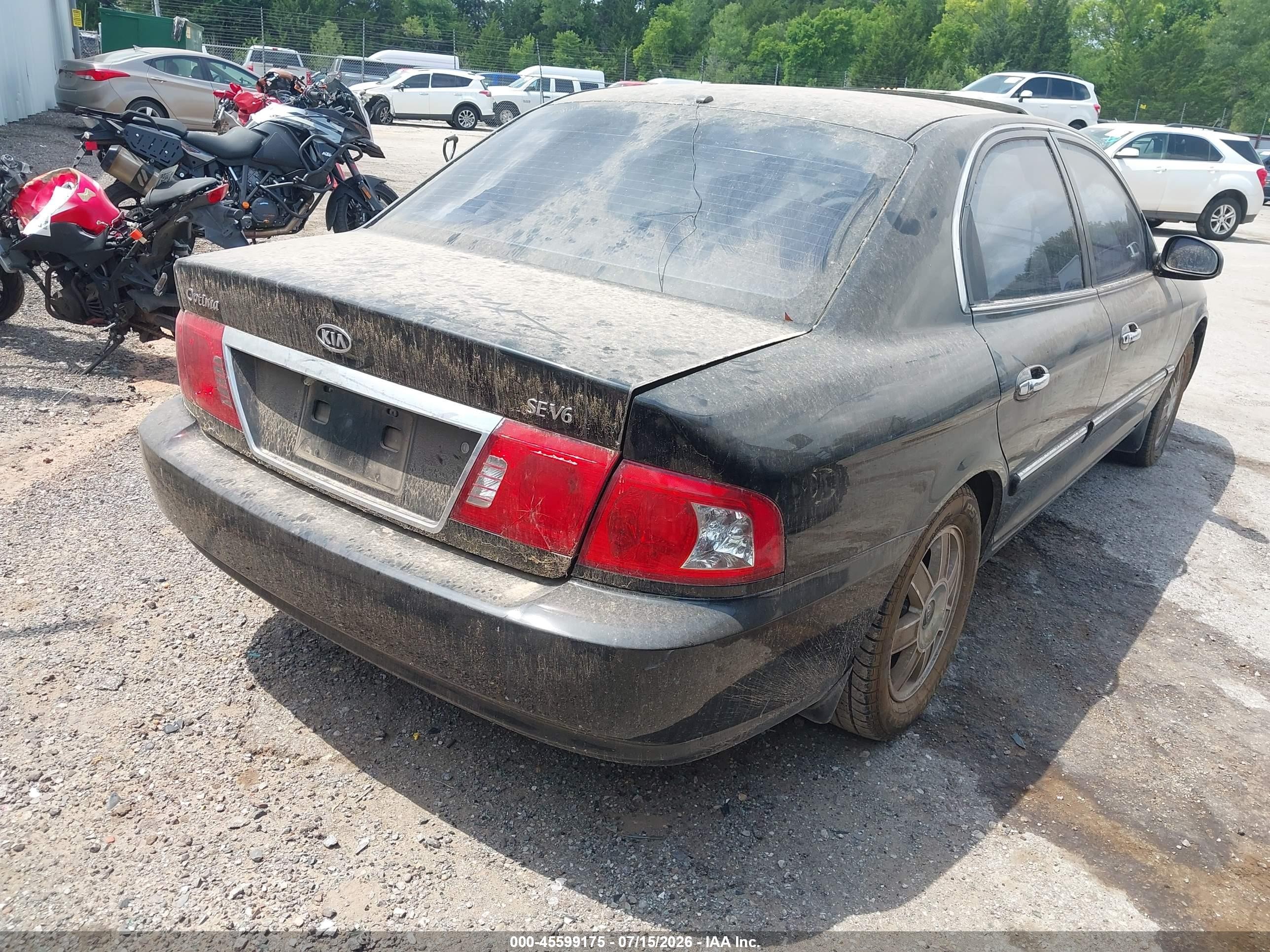 2003 Kia Optima Lx V6/se V6 Black vin: KNAGD128135248046